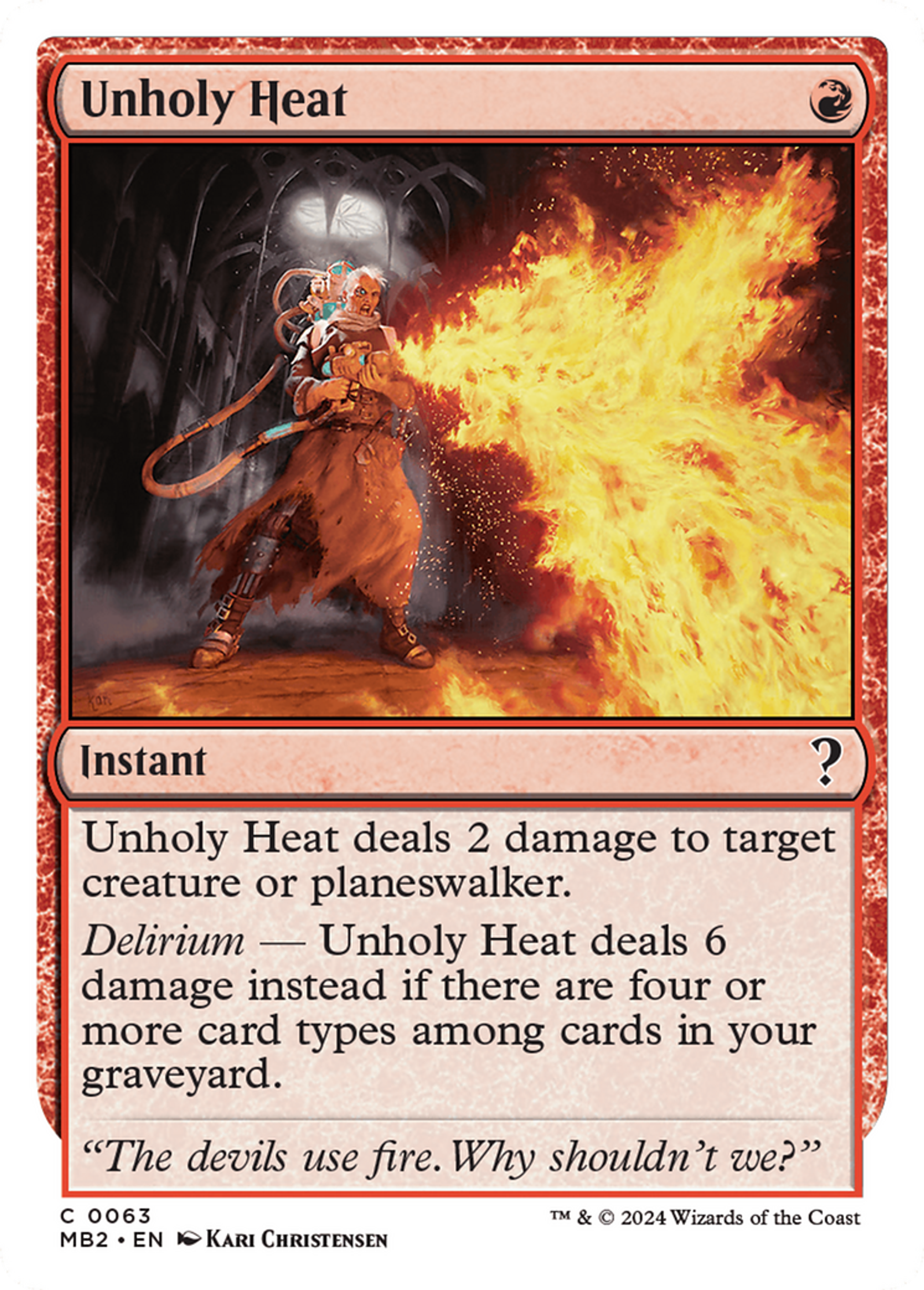 Chaleur impie — Mystery Booster 2 — Magic: The Gathering