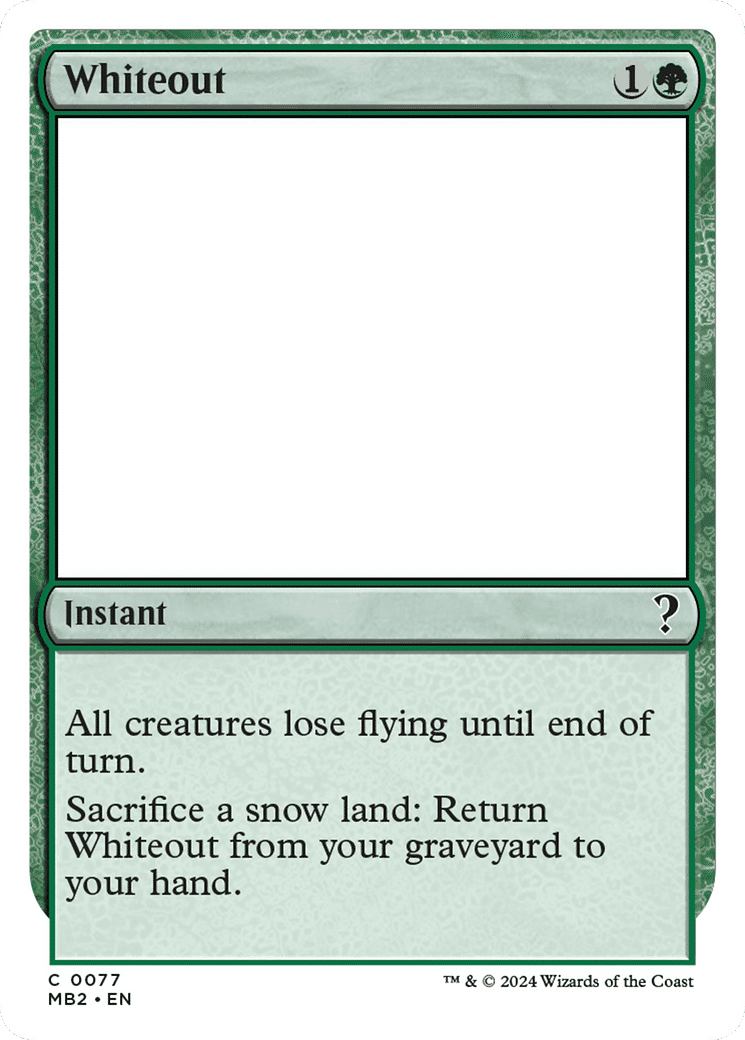 Whiteout — Mystery Booster 2 — Magic: The Gathering