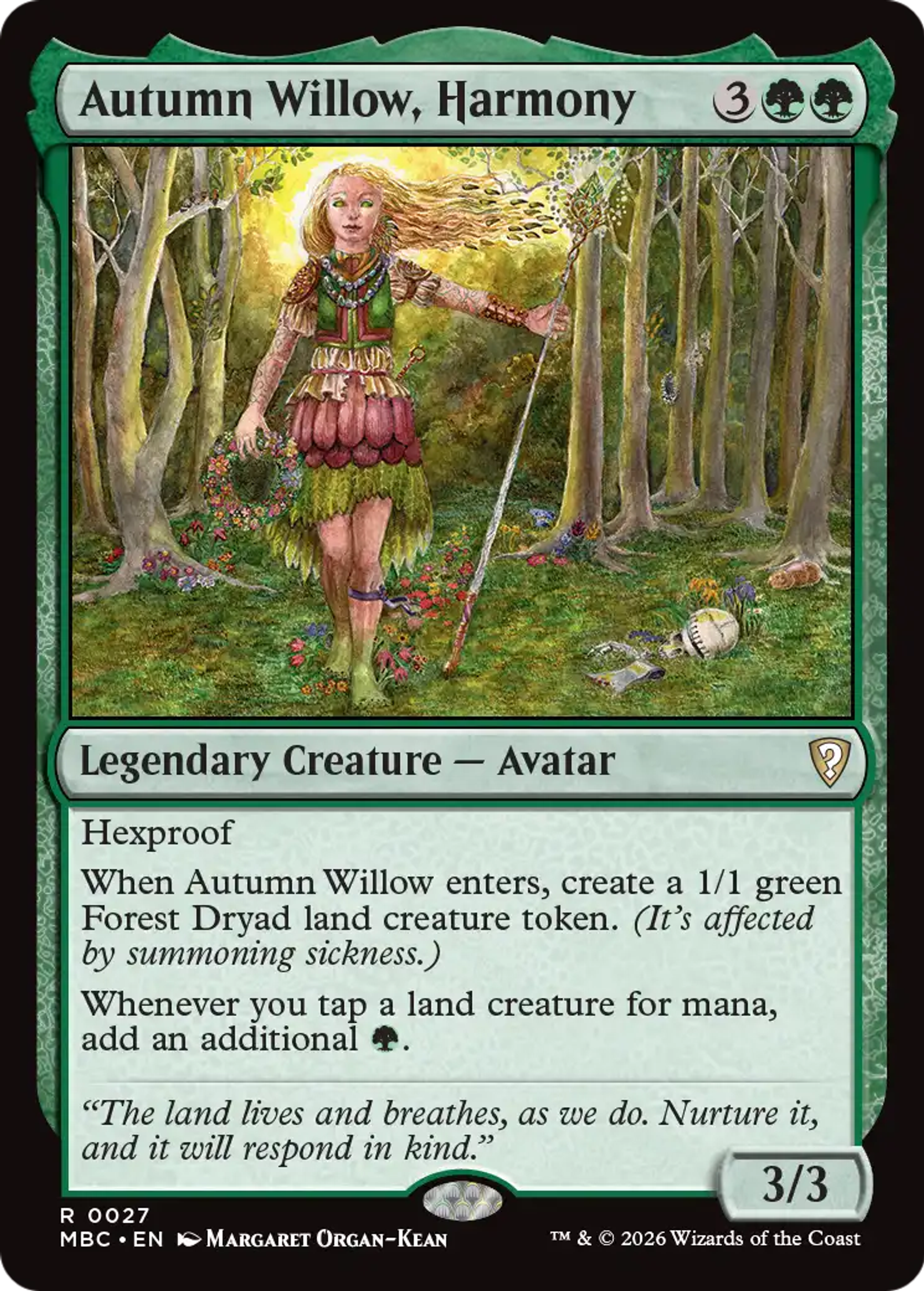 Autumn Willow, Harmony — Mystery Booster Commander Edition — Magic: The Gathering