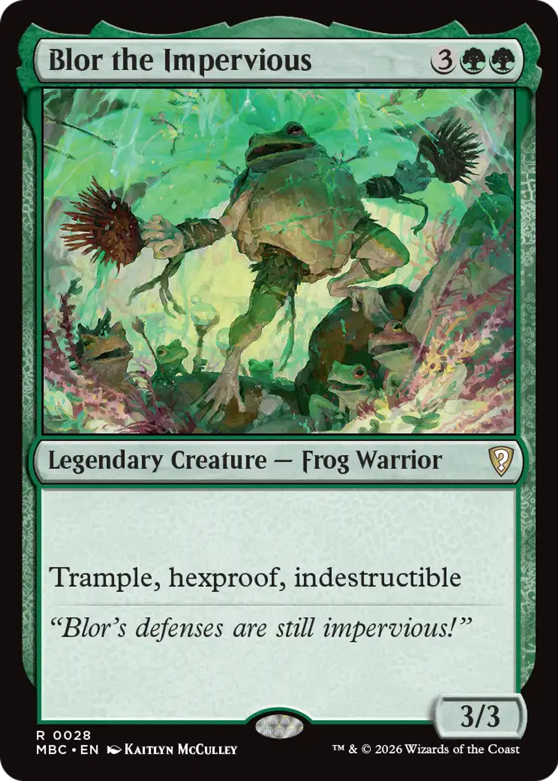 Blor the Impervious — Mystery Booster Commander Edition — Magic: The Gathering