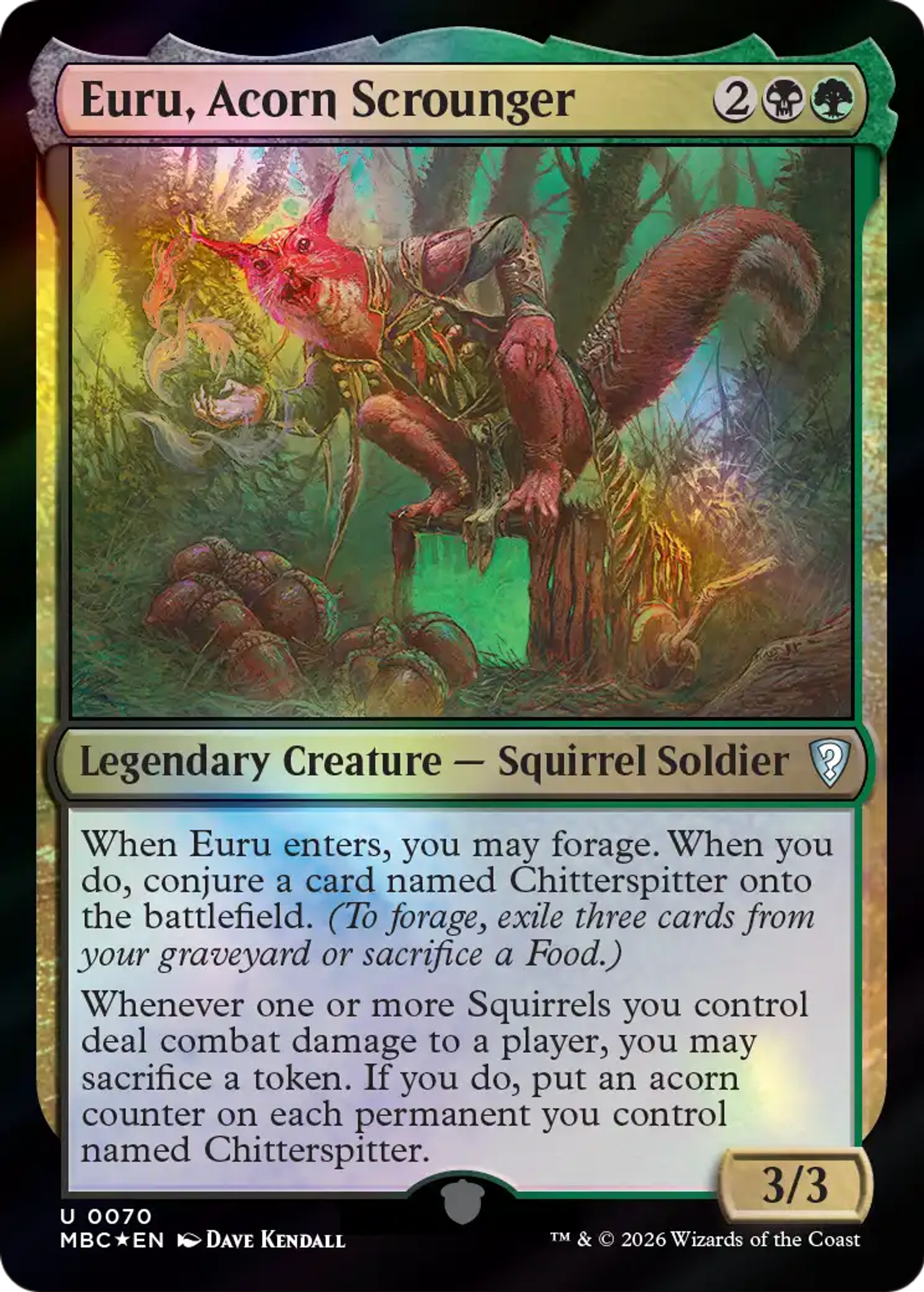 Euru, Acorn Scrounger — Mystery Booster Commander Edition — Magic: The Gathering