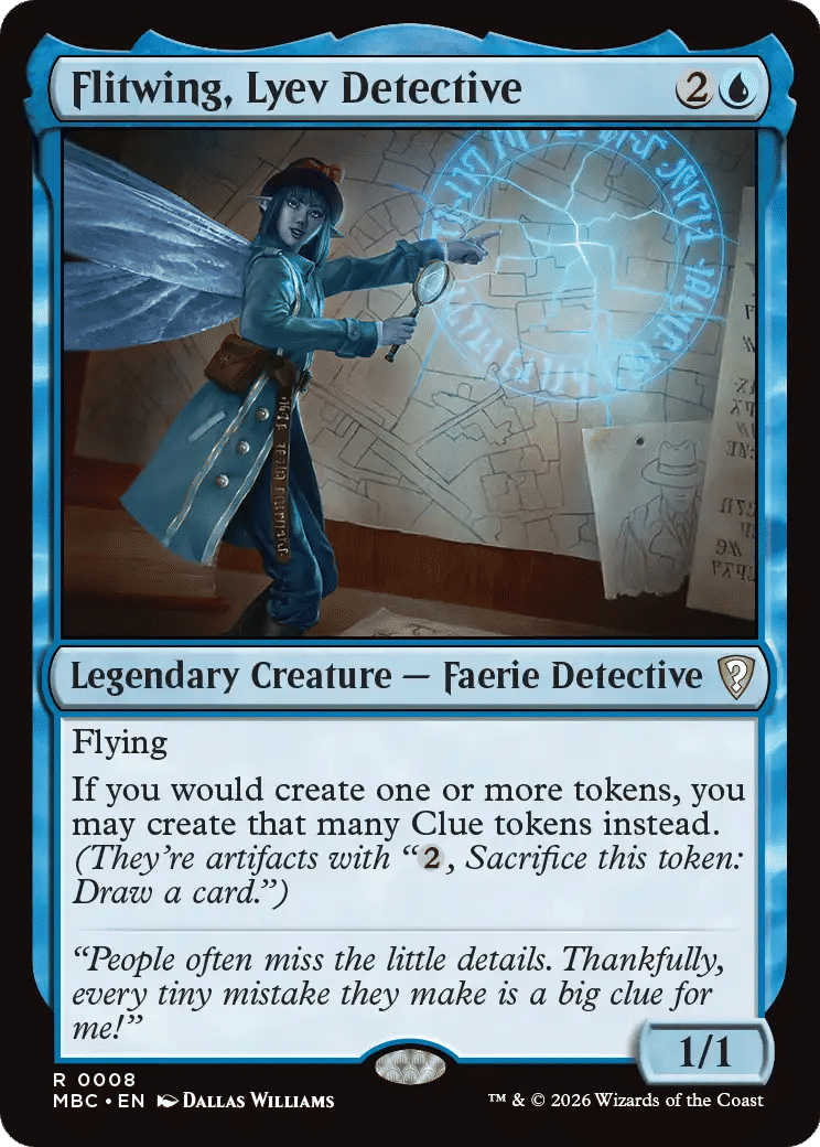 Flitwing, Lyev Detective — Mystery Booster Commander Edition — Magic: The Gathering