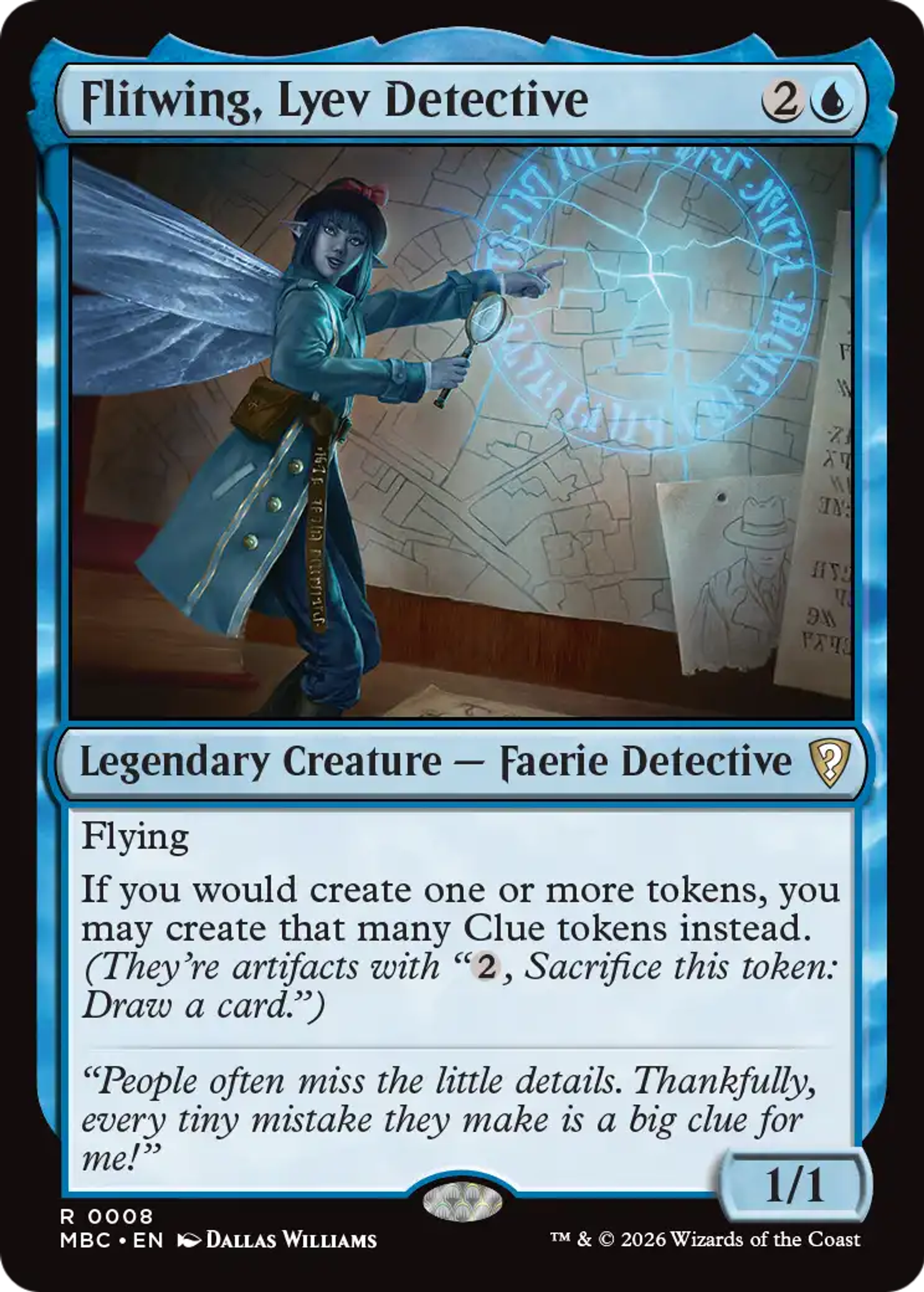 Flitwing, Lyev Detective — Mystery Booster Commander Edition — Magic: The Gathering