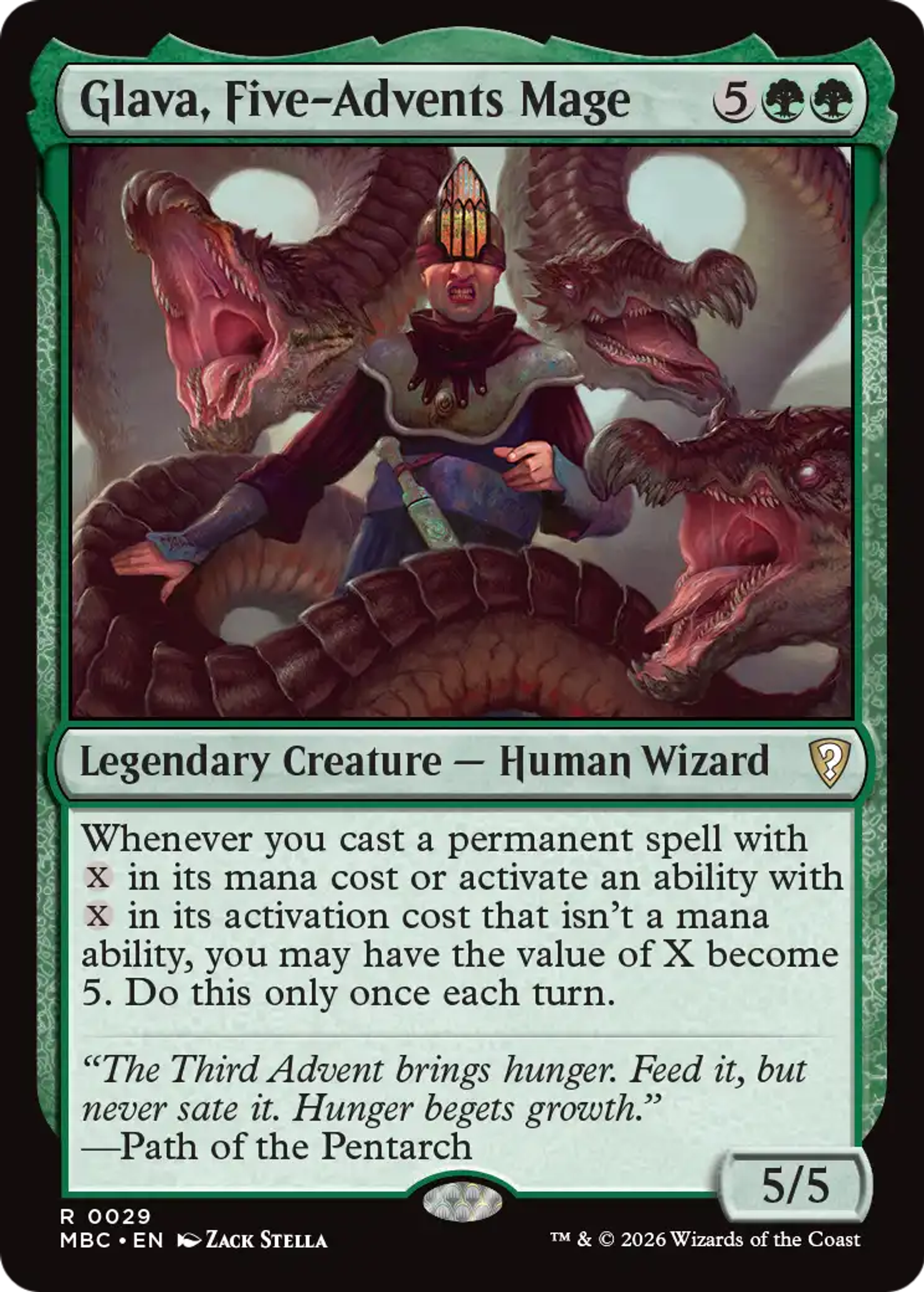 Glava, Five-Advents Mage — Mystery Booster Commander Edition — Magic: The Gathering
