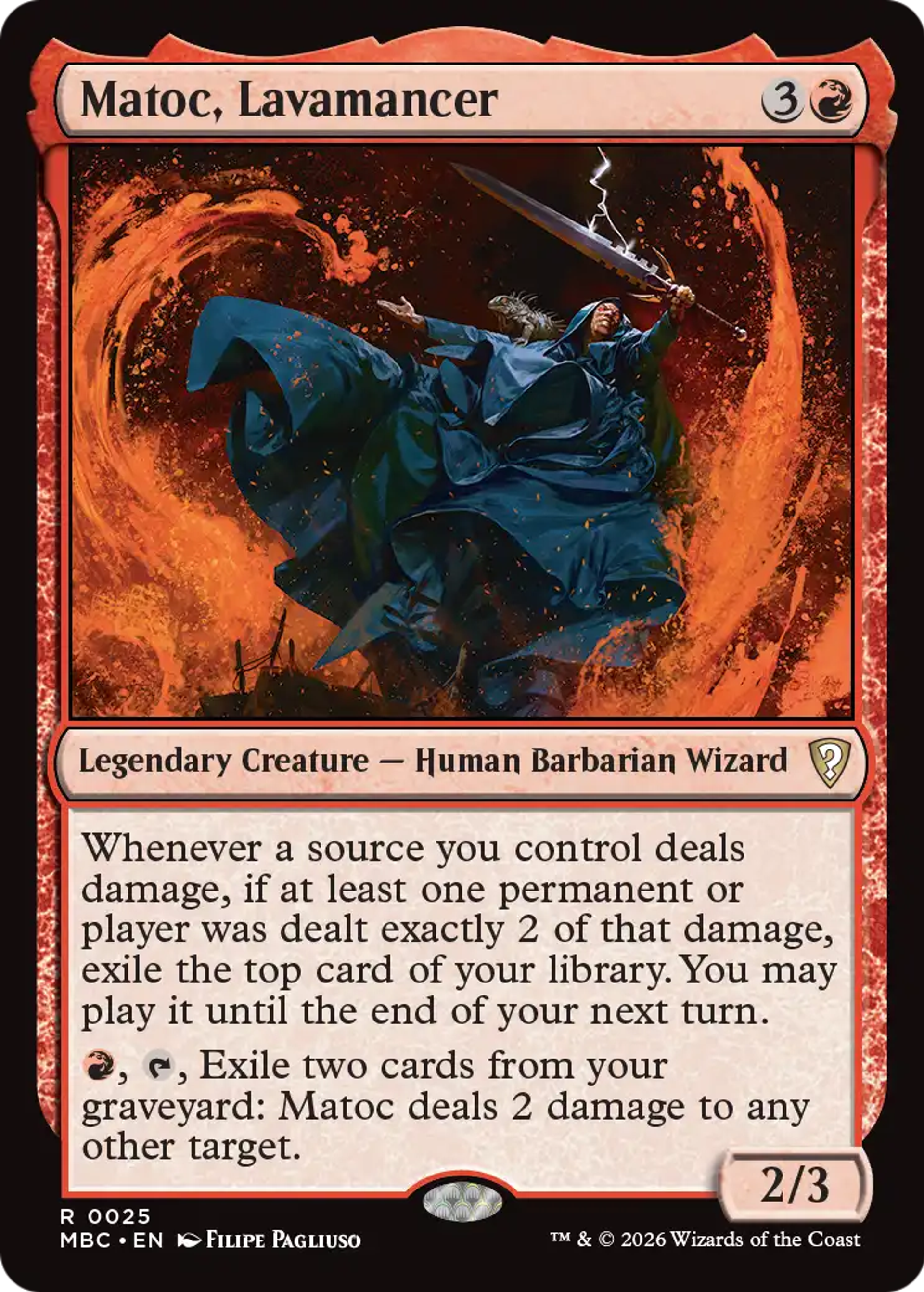 Matoc, Lavamancer — Mystery Booster Commander Edition — Magic: The Gathering