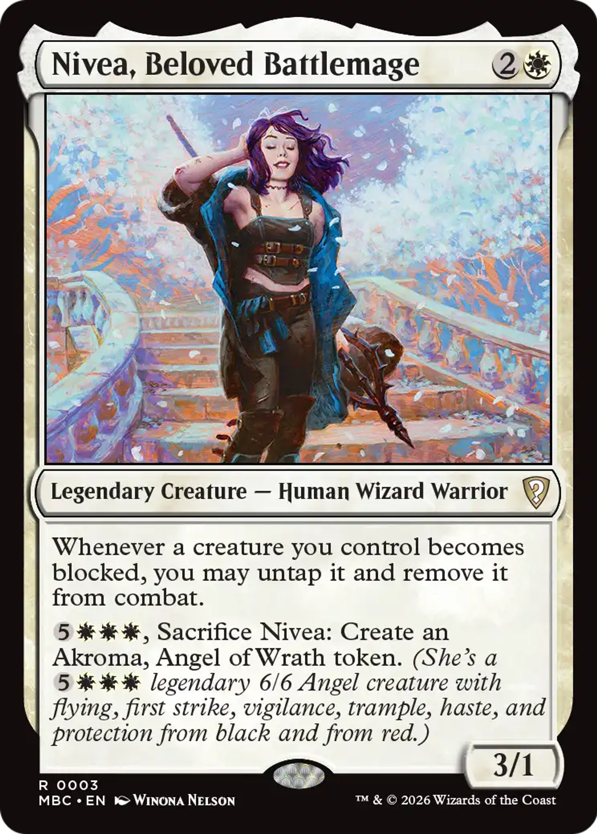 Nivea, Beloved Battlemage — Mystery Booster Commander Edition — Magic: The Gathering