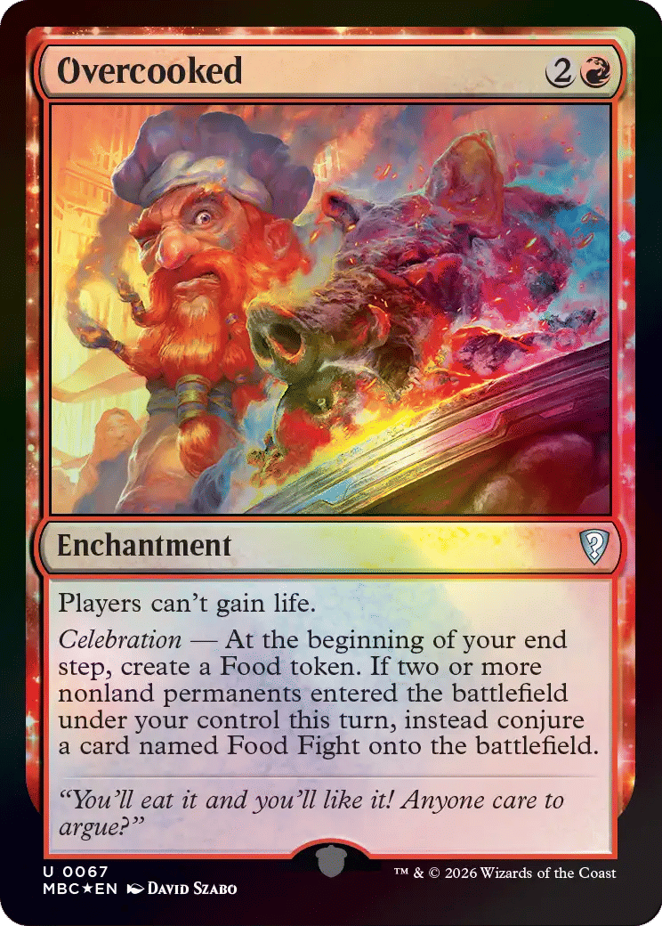 Overcooked — Mystery Booster Commander Edition — Magic: The Gathering