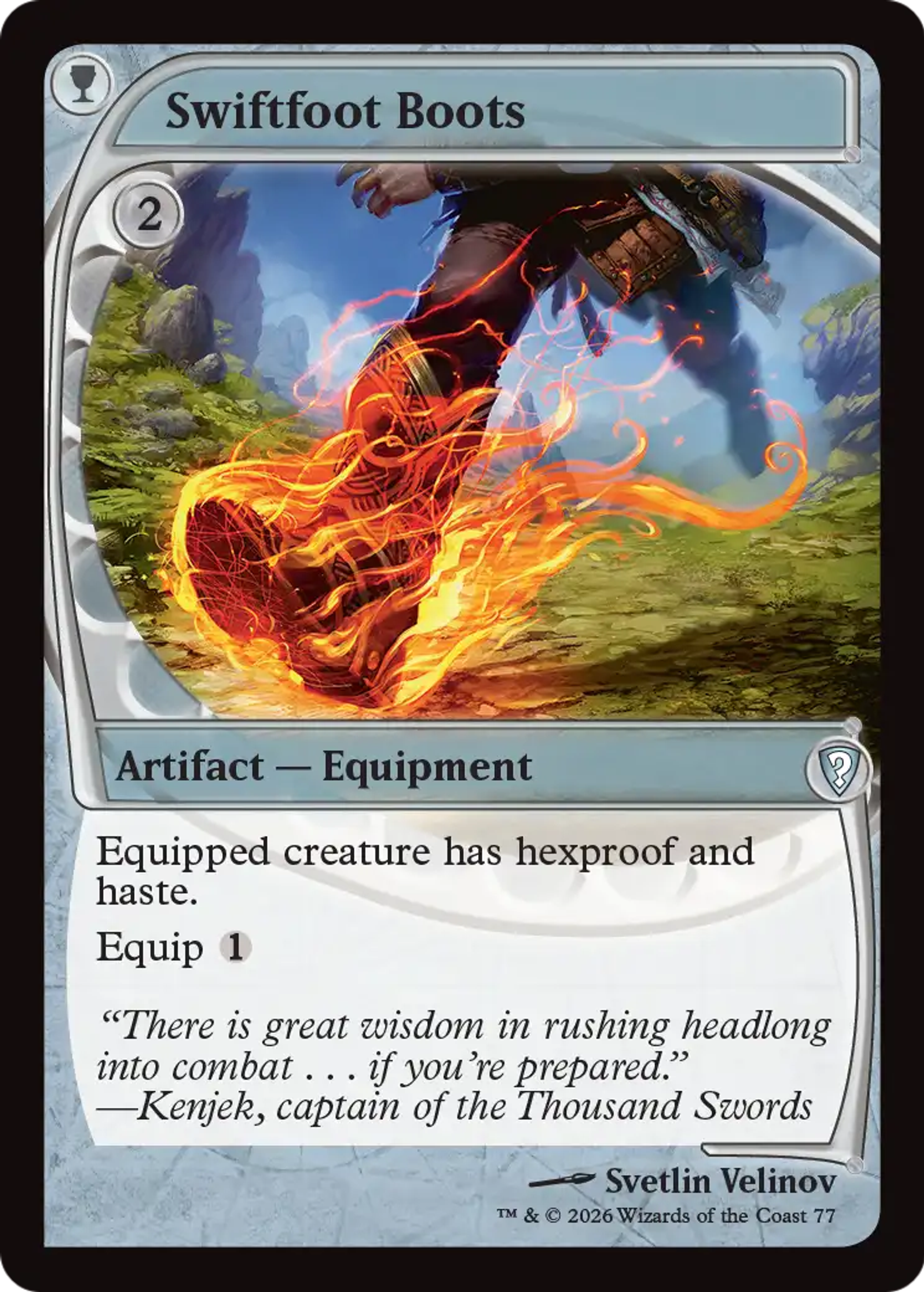 Swiftfoot Boots — Mystery Booster Commander Edition — Magic: The Gathering