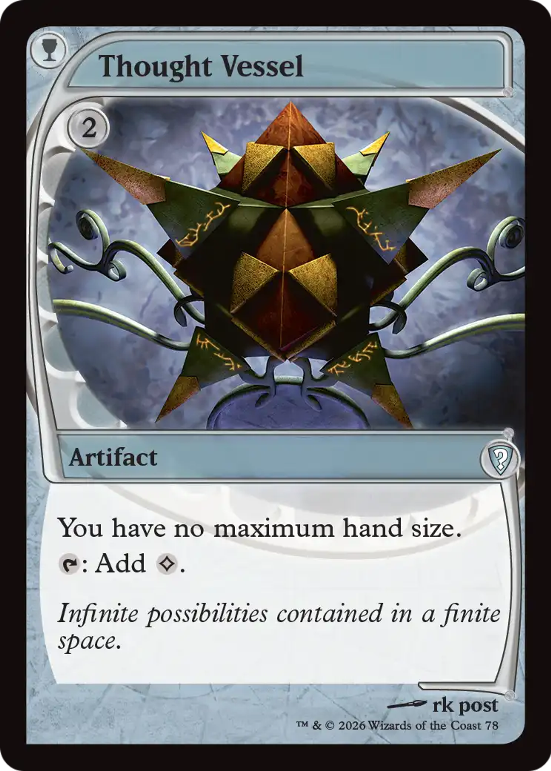 Thought Vessel — Mystery Booster Commander Edition — Magic: The Gathering