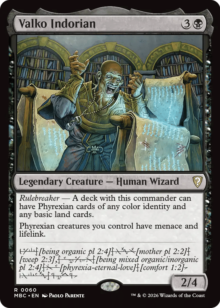 Valko Indorian — Mystery Booster Commander Edition — Magic: The Gathering