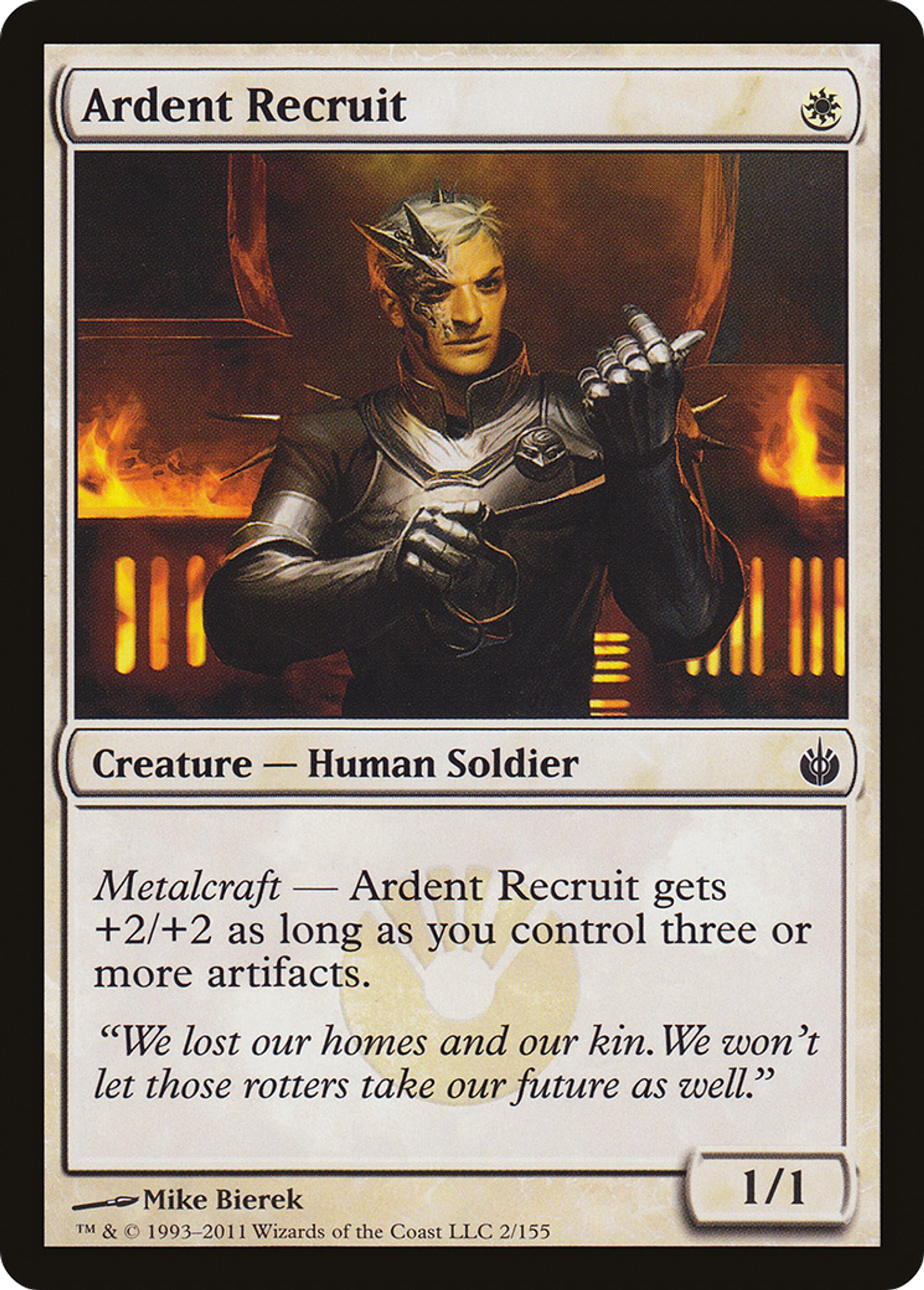 Ardent Recruit — Mirrodin Besieged — Magic: The Gathering