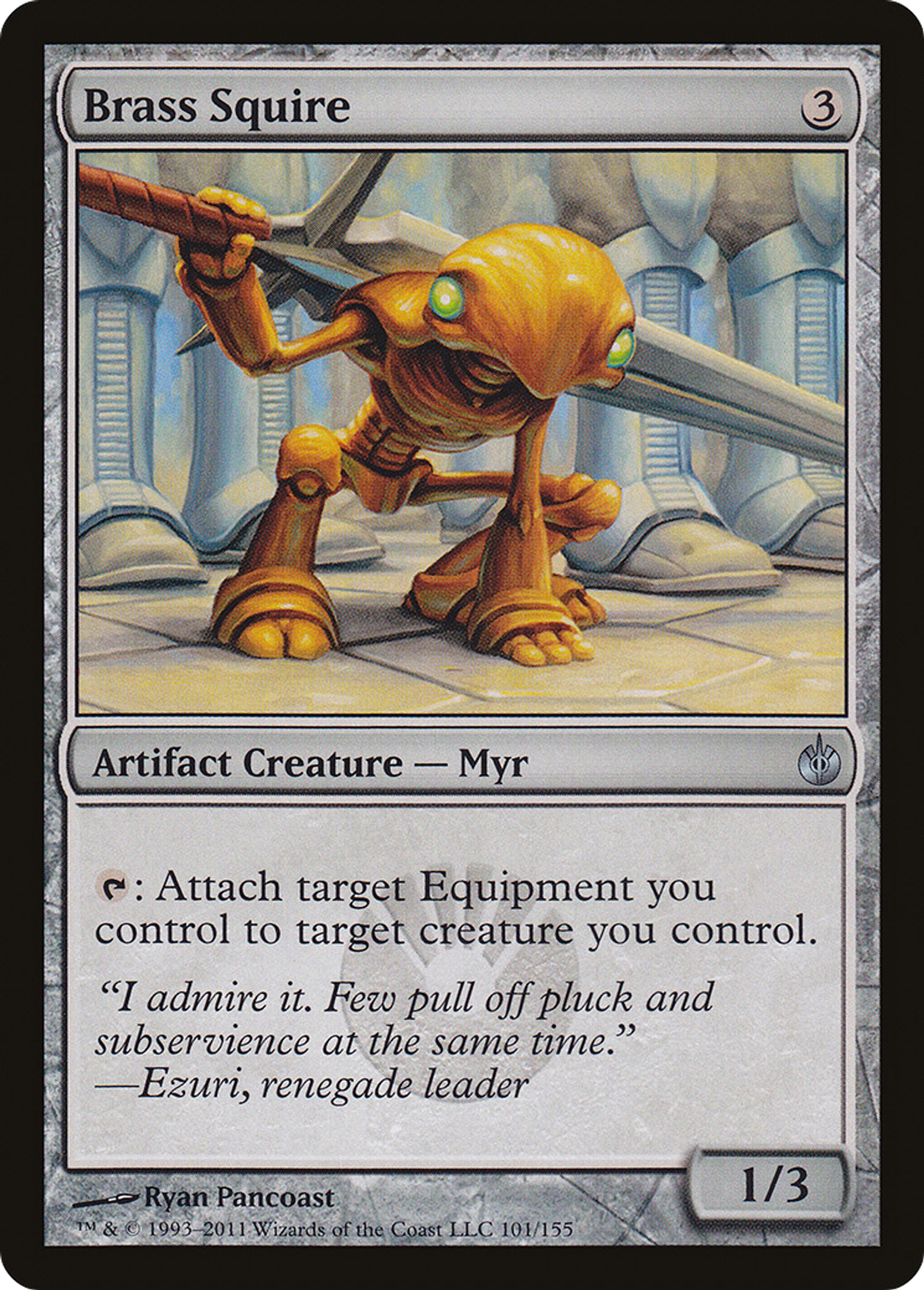 Écuyer d'airain — Mirrodin Besieged — Magic: The Gathering