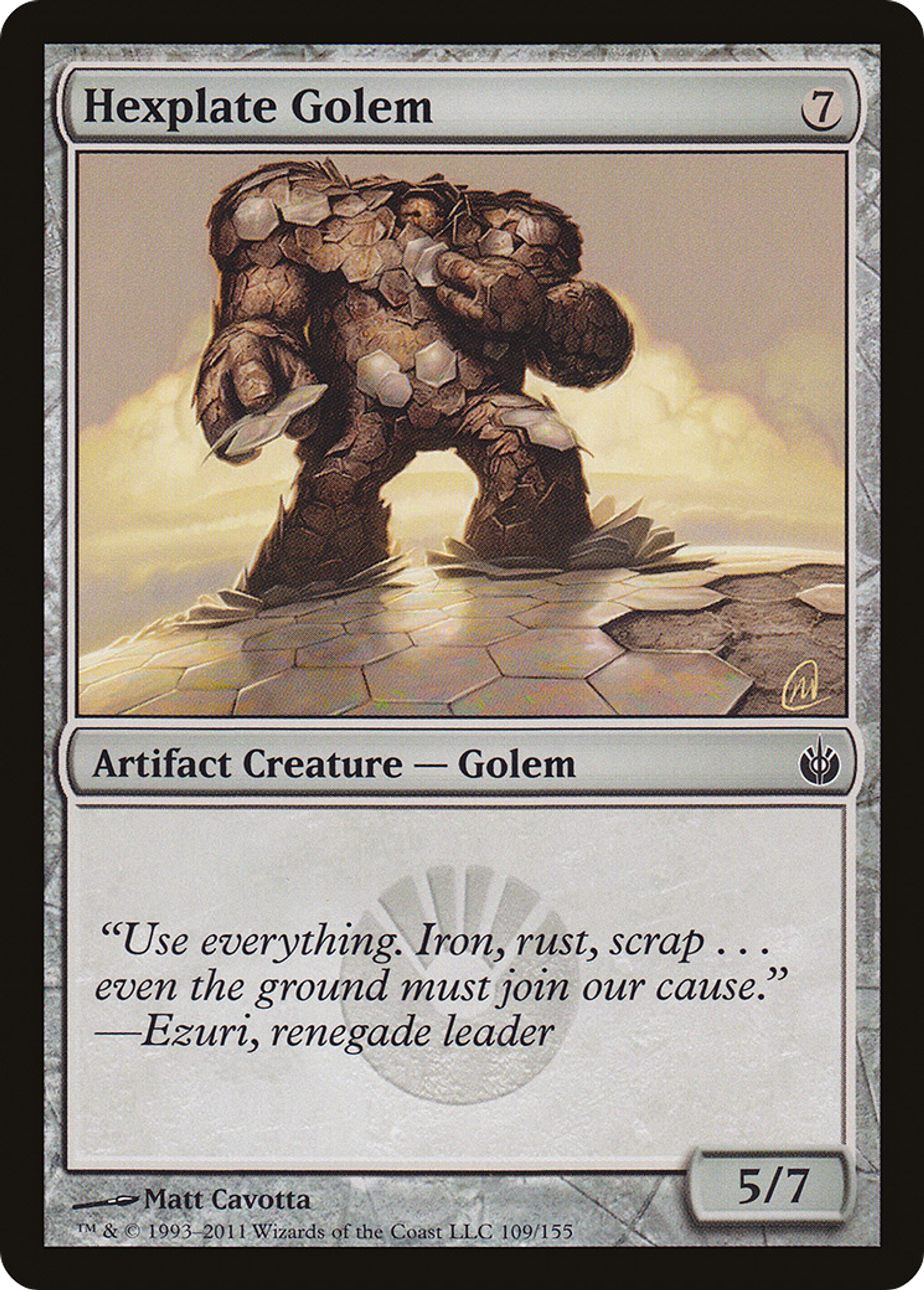 Golem d'hexaplaques — Mirrodin Besieged — Magic: The Gathering