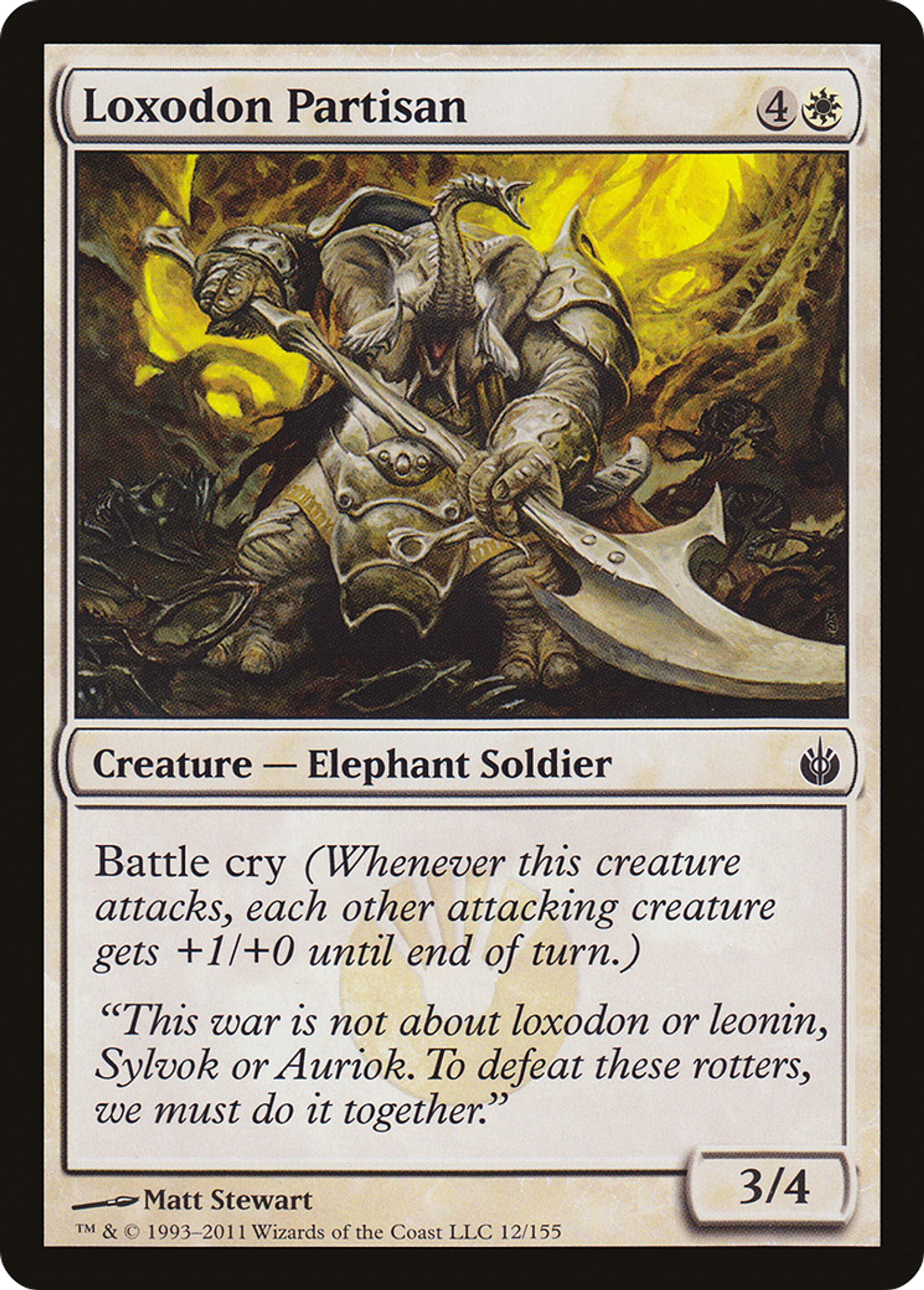 Loxodon Partisan — Mirrodin Besieged — Magic: The Gathering