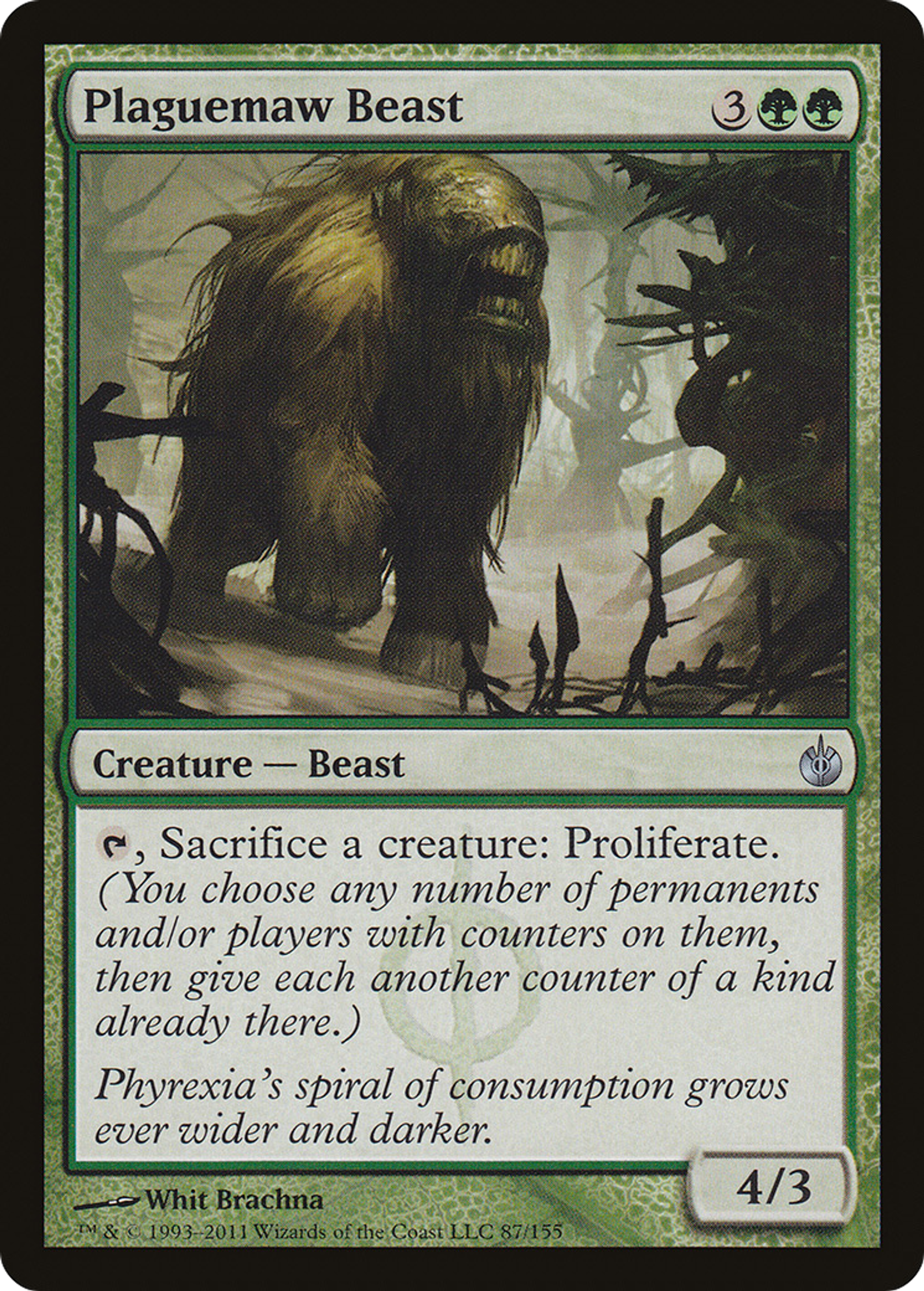 Plaguemaw Beast — Mirrodin Besieged — Magic: The Gathering