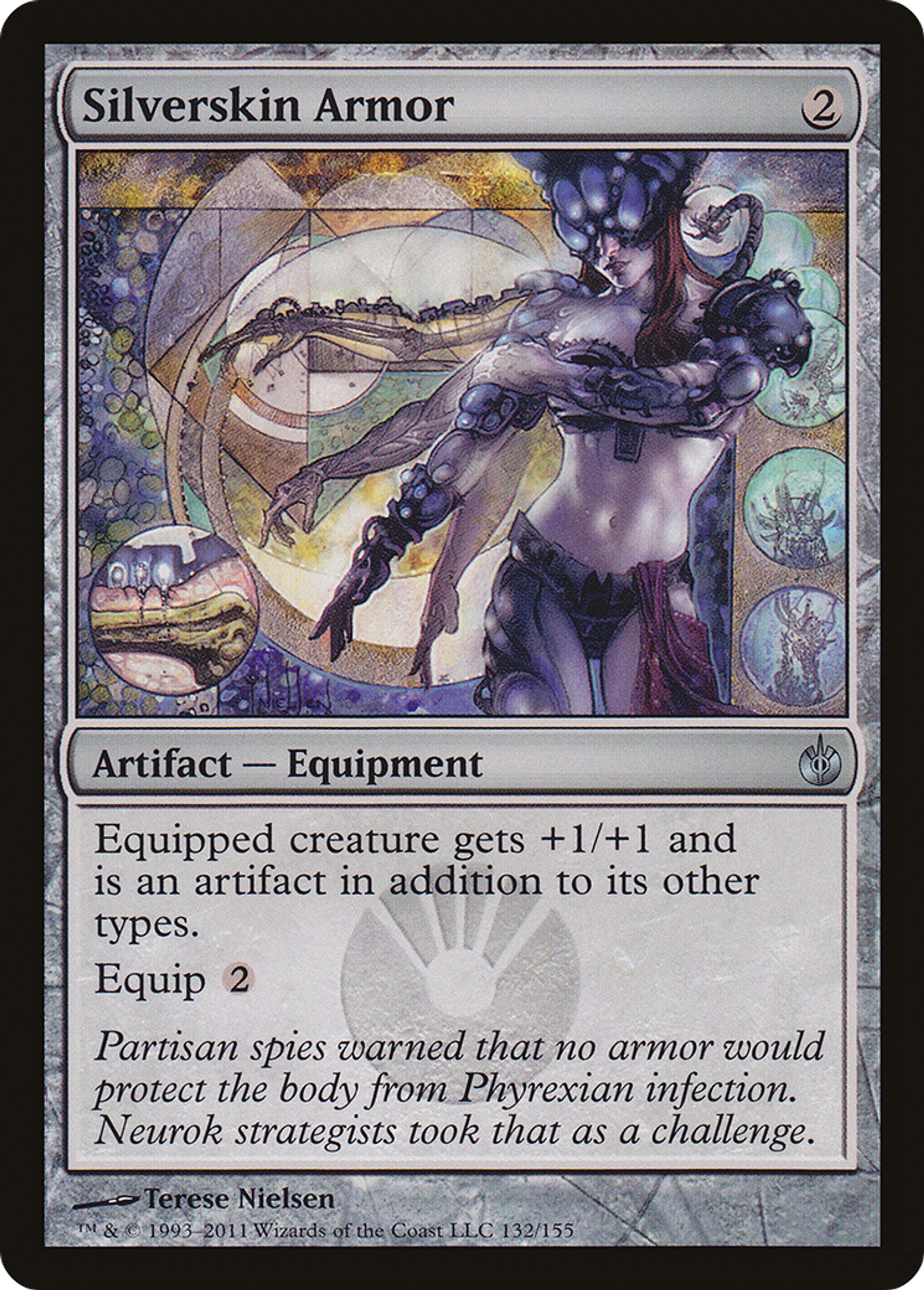 Armure de peaudargent — Mirrodin Besieged — Magic: The Gathering