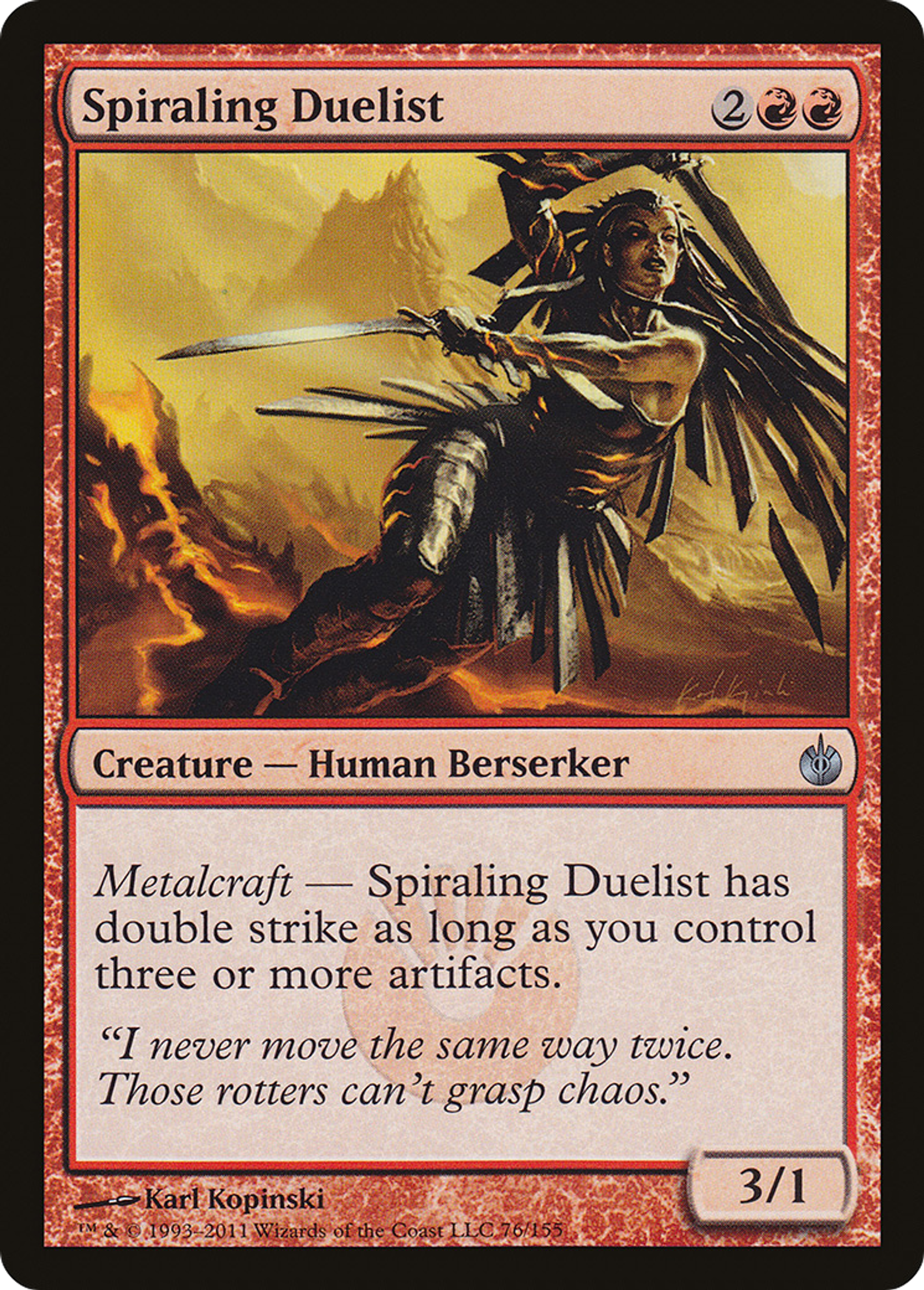 Spiraling Duelist — Mirrodin Besieged — Magic: The Gathering