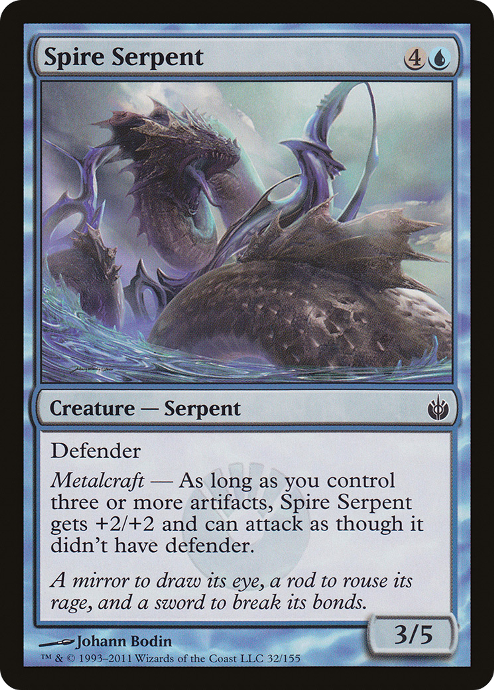 Serpent des cimes — Mirrodin Besieged — Magic: The Gathering