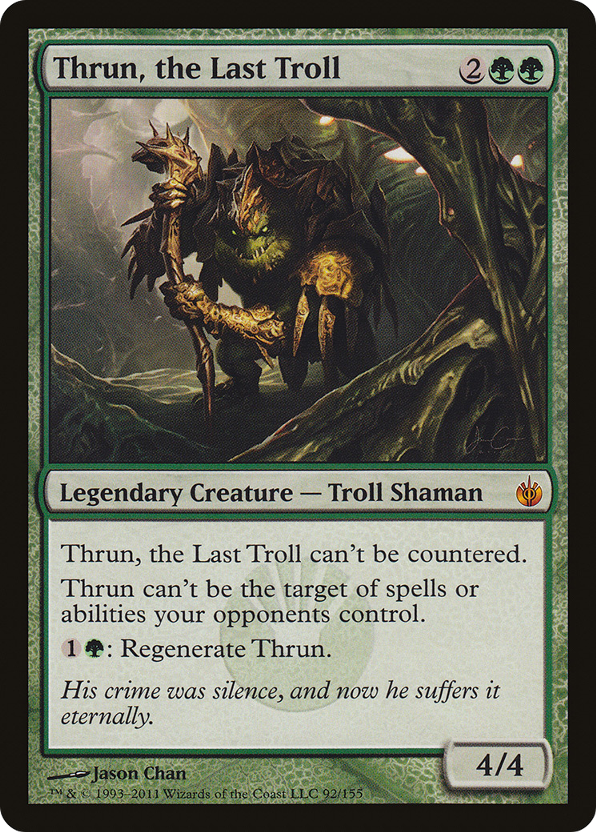 Thrun, le dernier troll — Mirrodin Besieged — Magic: The Gathering