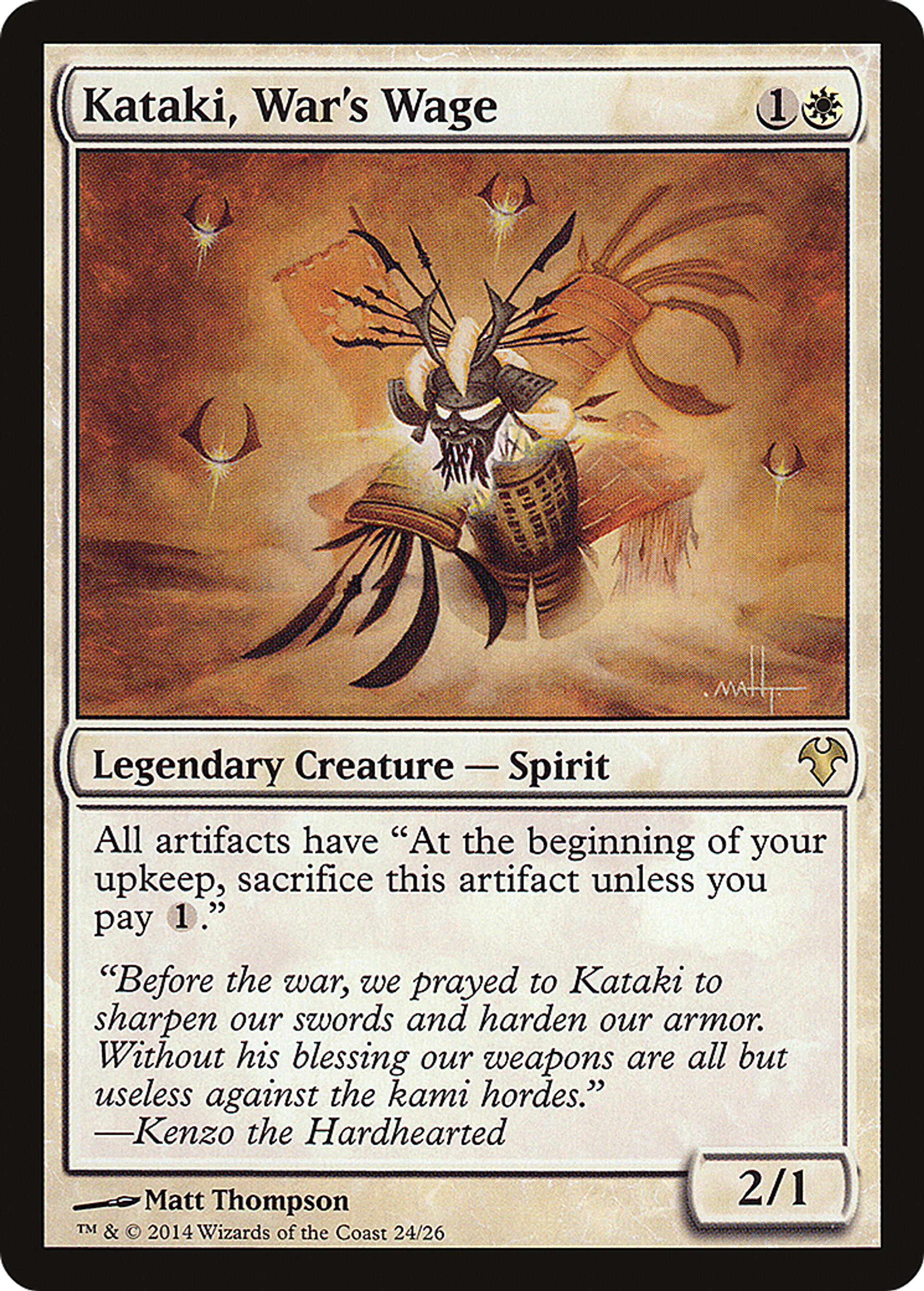 Kataki, tribut de la guerre — Modern Event Deck 2014 — Magic: The Gathering