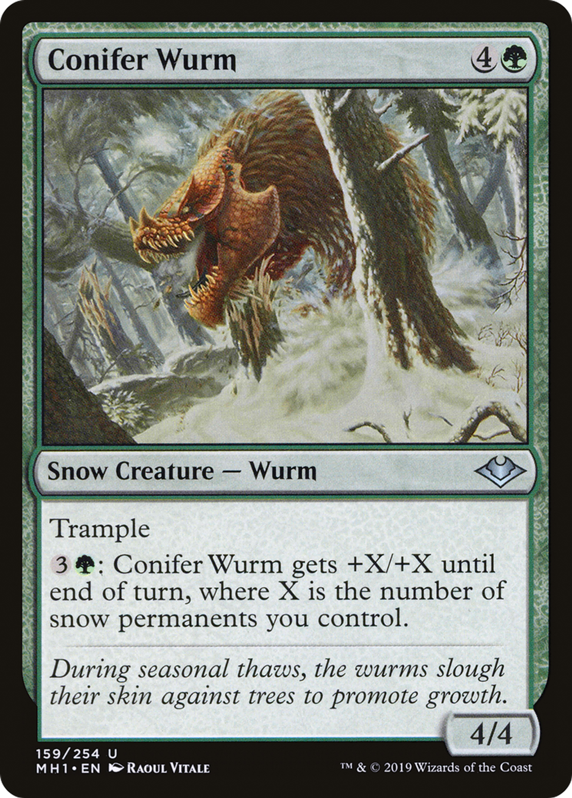 Conifer Wurm — Modern Horizons — Magic: The Gathering
