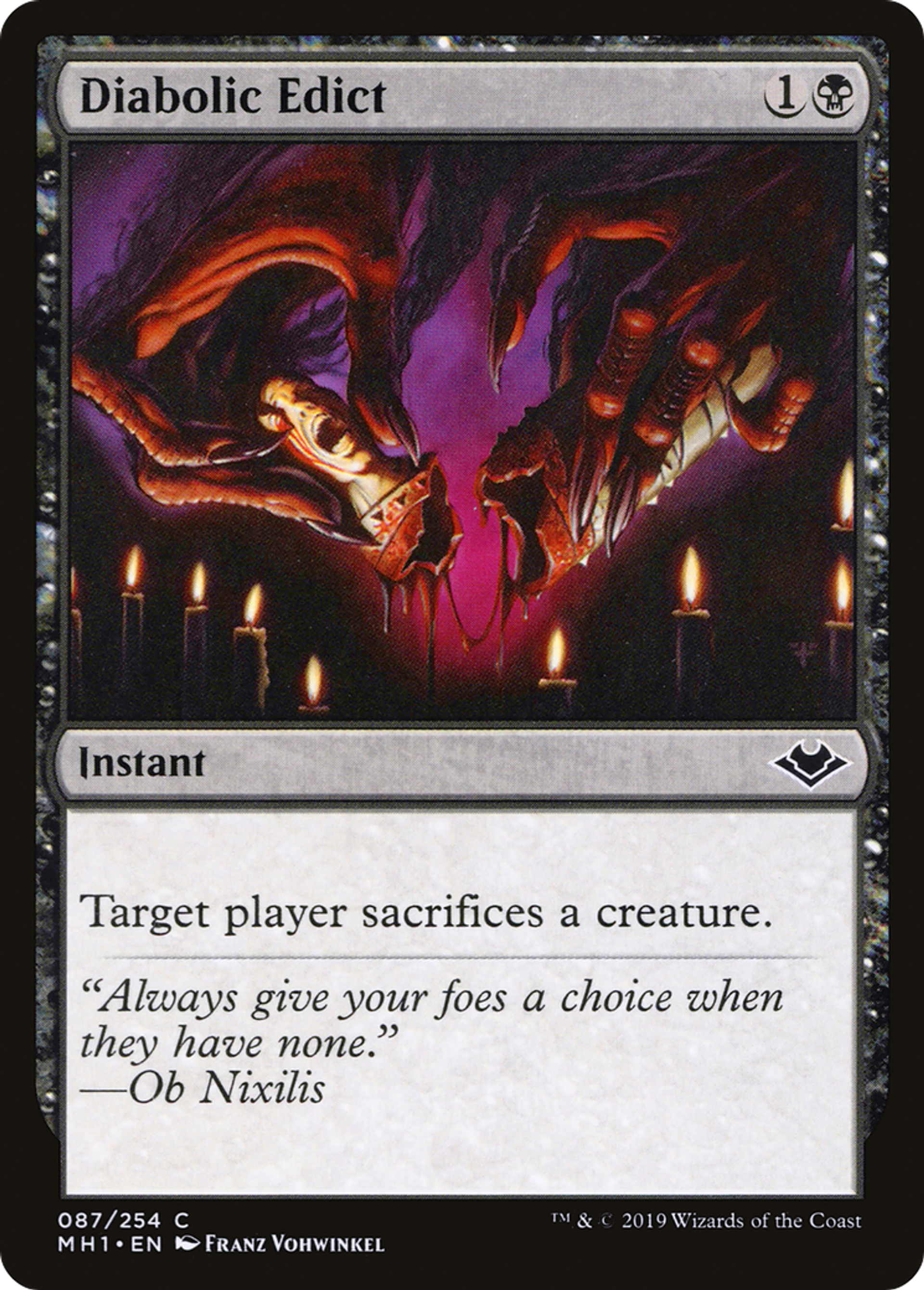 Diabolic Edict — Modern Horizons — Magic: The Gathering