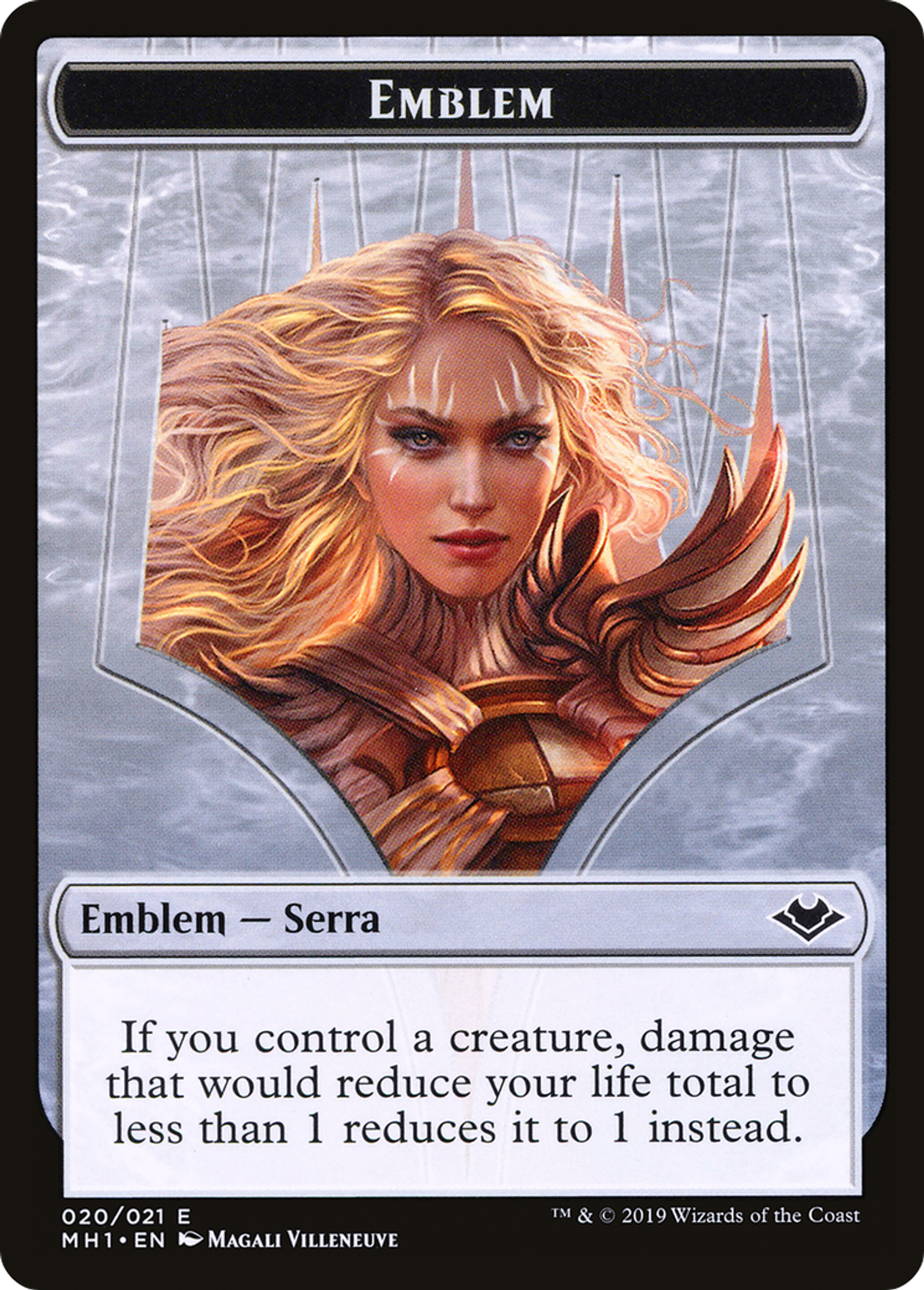 Serra the Benevolent Emblem — Modern Horizons — Magic: The Gathering