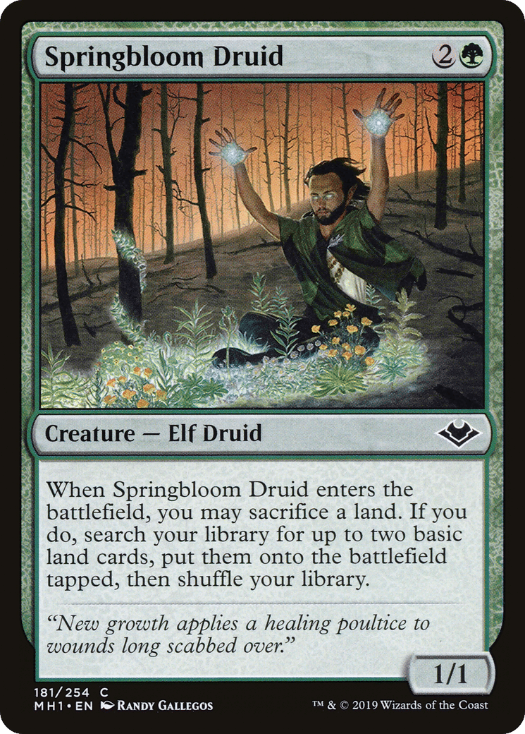 Springbloom Druid — Modern Horizons — Magic: The Gathering