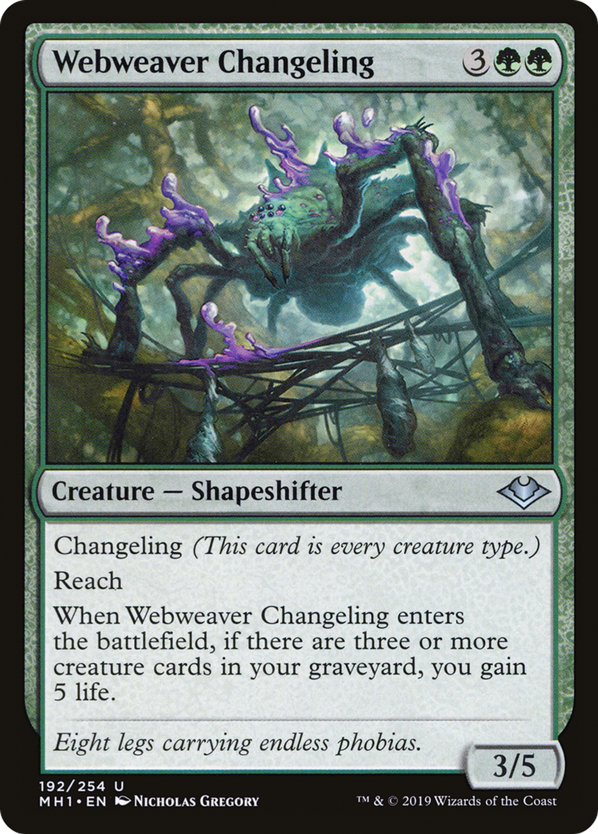 Webweaver Changeling — Modern Horizons — Magic: The Gathering