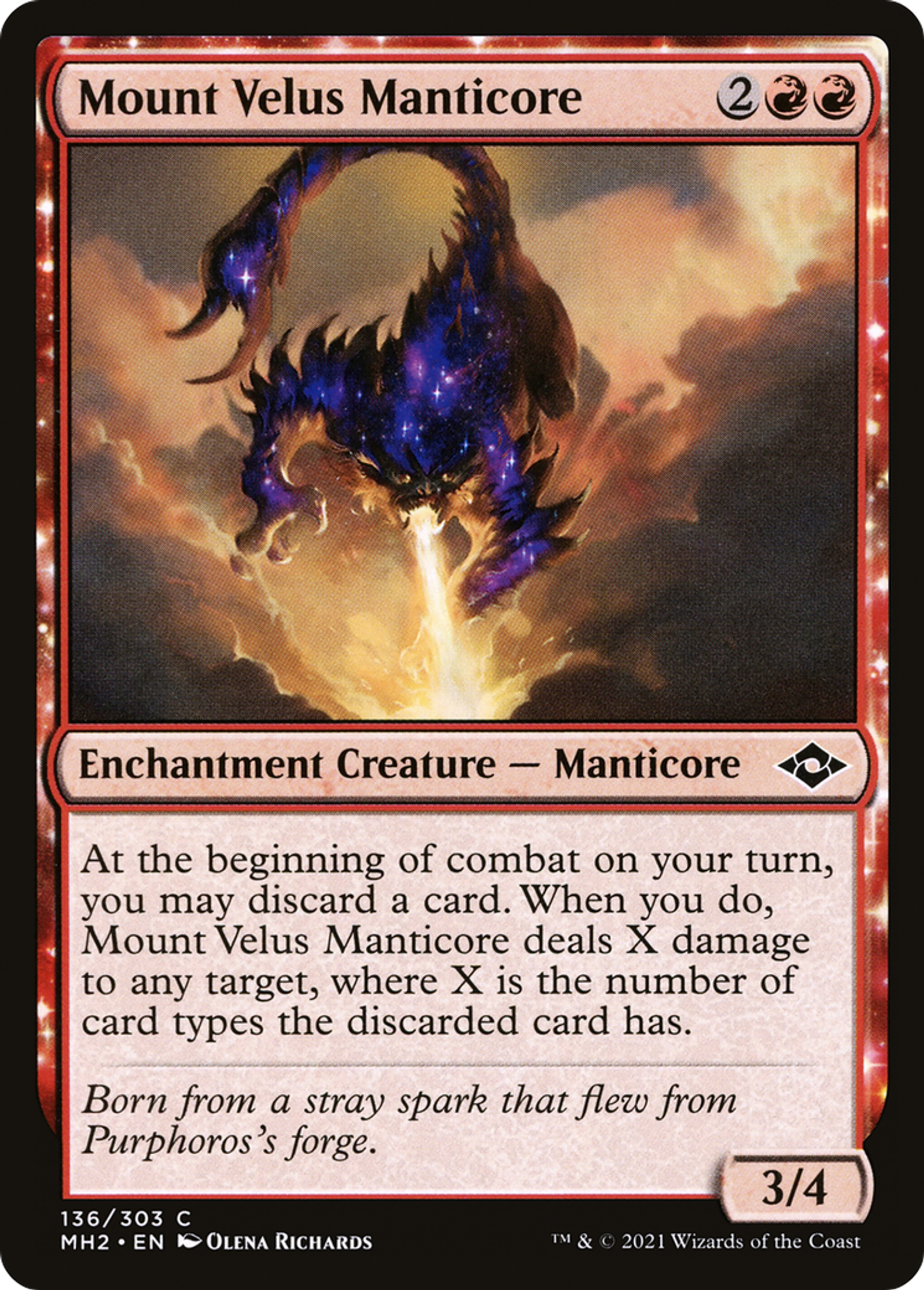 Mount Velus Manticore — Modern Horizons 2 — Magic: The Gathering