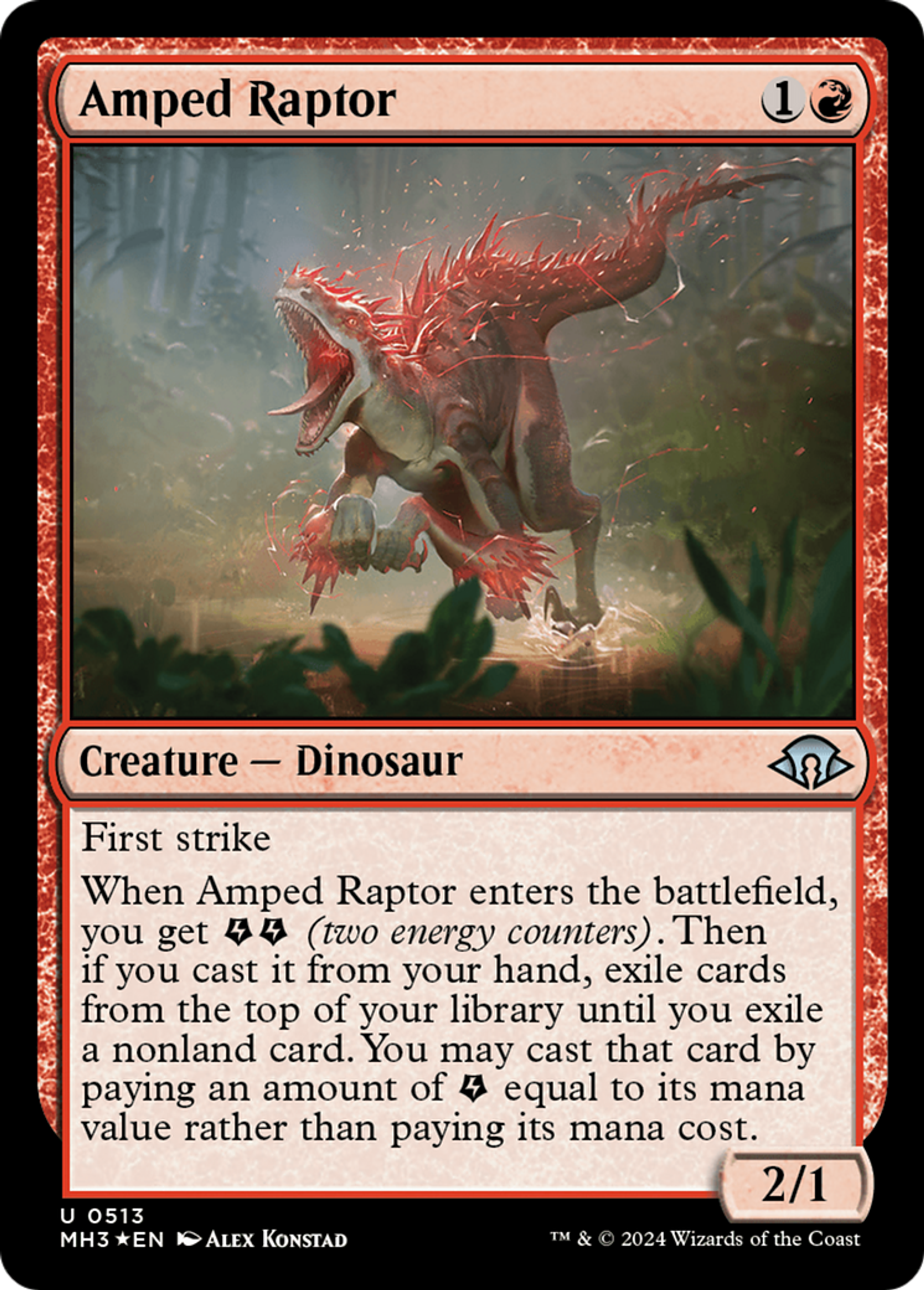 Amped Raptor — Modern Horizons 3 — Magic: The Gathering