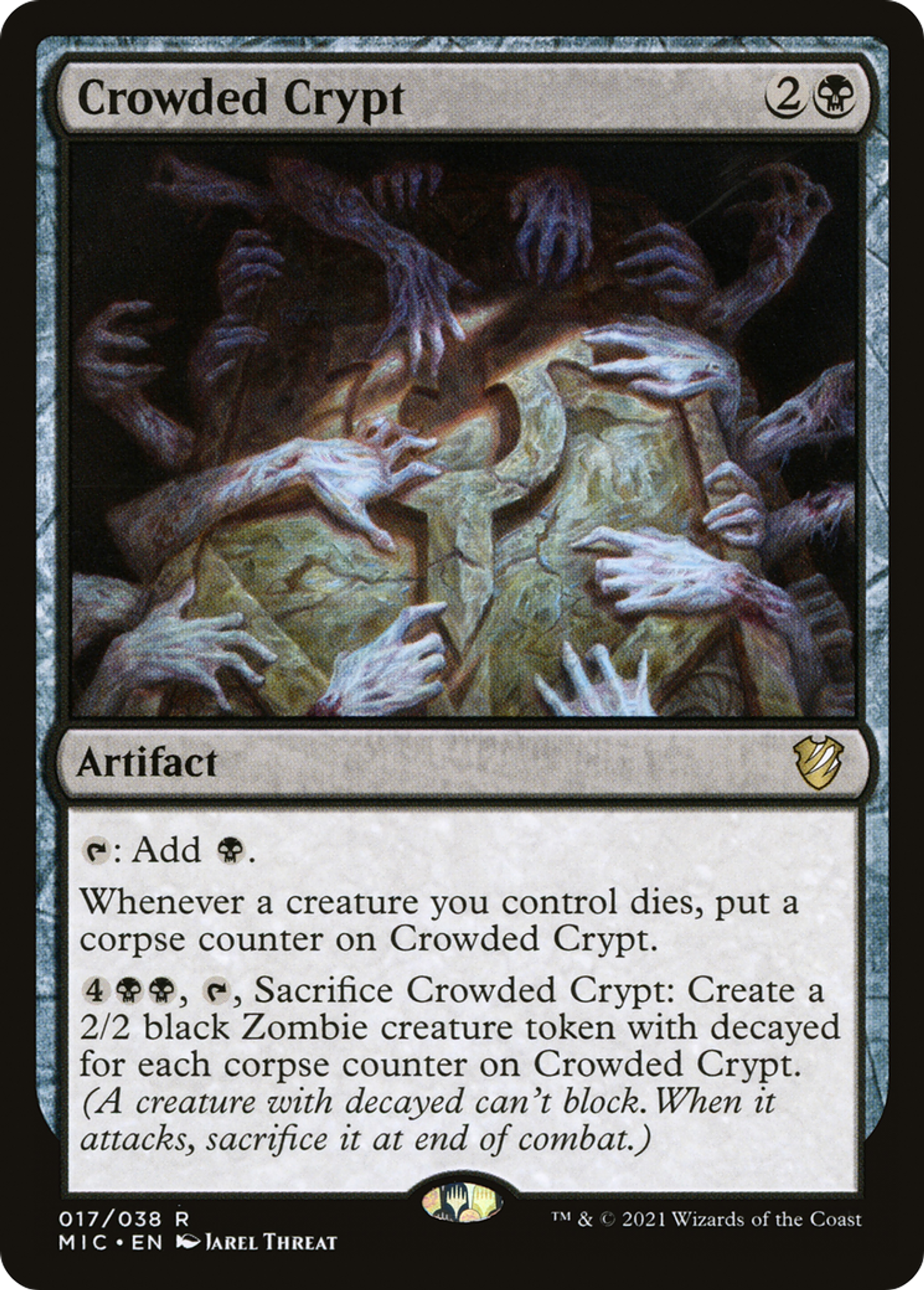 Crypte surpeuplée — Midnight Hunt Commander — Magic: The Gathering