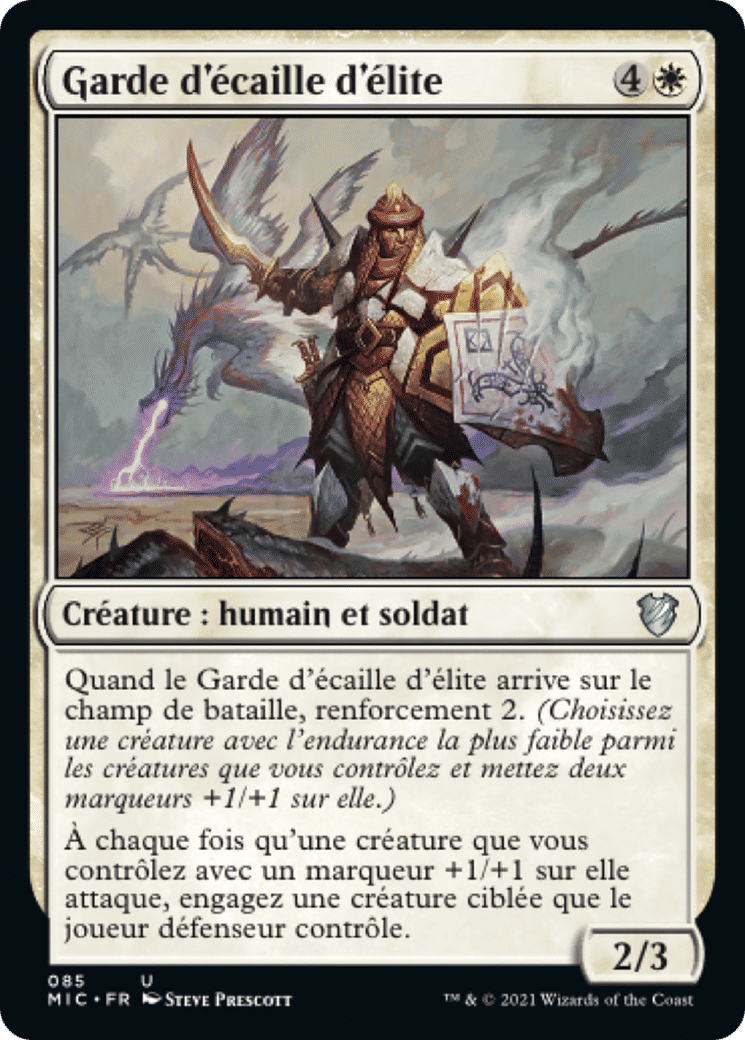Garde d'écaille d'élite — Midnight Hunt Commander — Magic: The Gathering