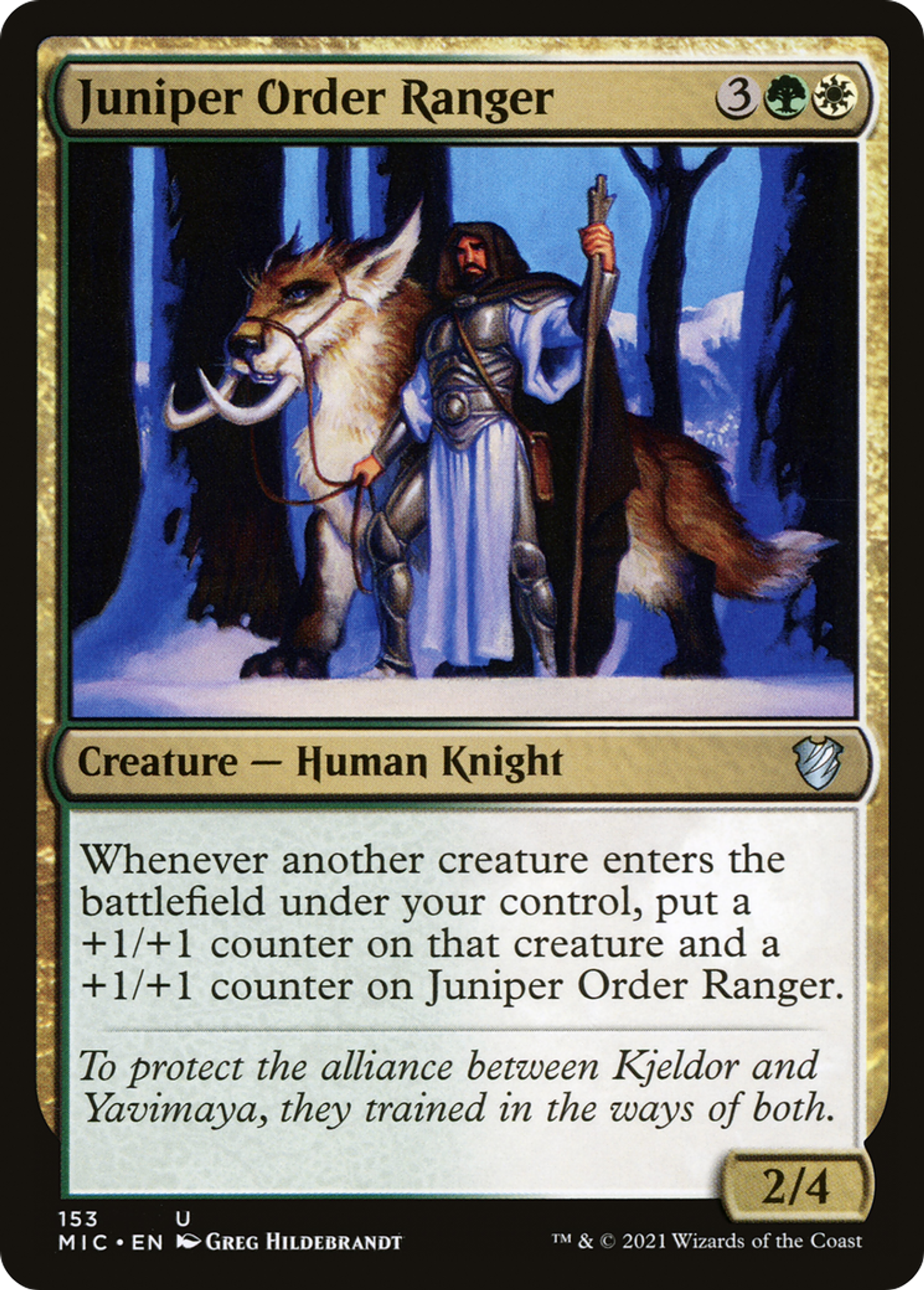 Ranger de l'Ordre du genévrier — Midnight Hunt Commander — Magic: The Gathering