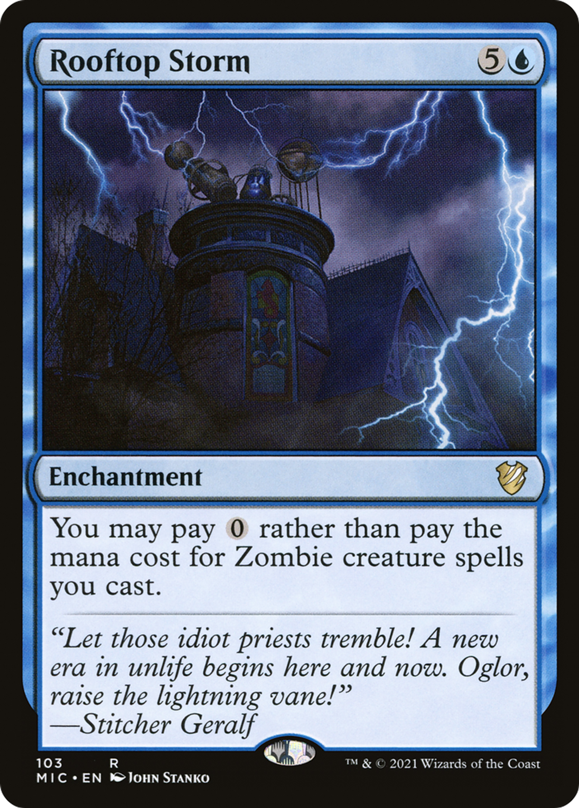 Orage sur le toit — Midnight Hunt Commander — Magic: The Gathering