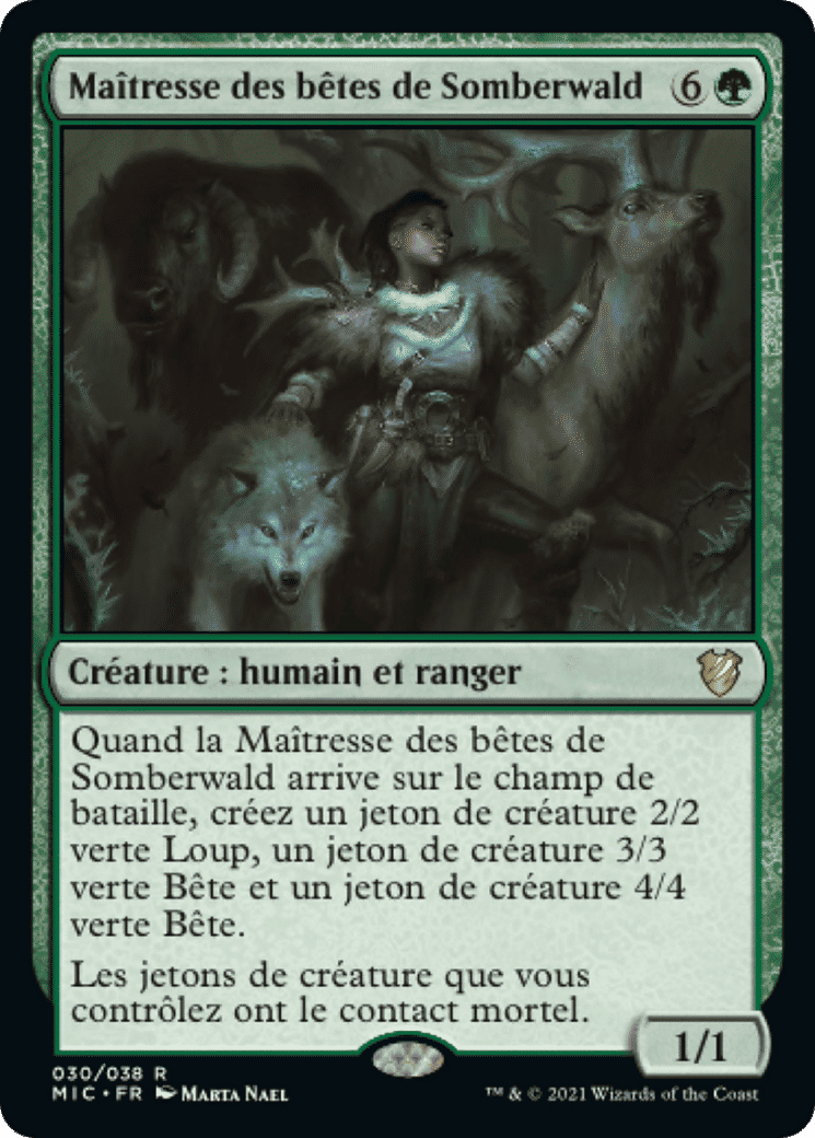 Maîtresse des bêtes de Somberwald — Midnight Hunt Commander — Magic: The Gathering