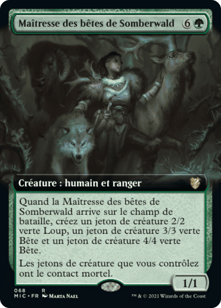 Maîtresse des bêtes de Somberwald — Midnight Hunt Commander — Magic: The Gathering