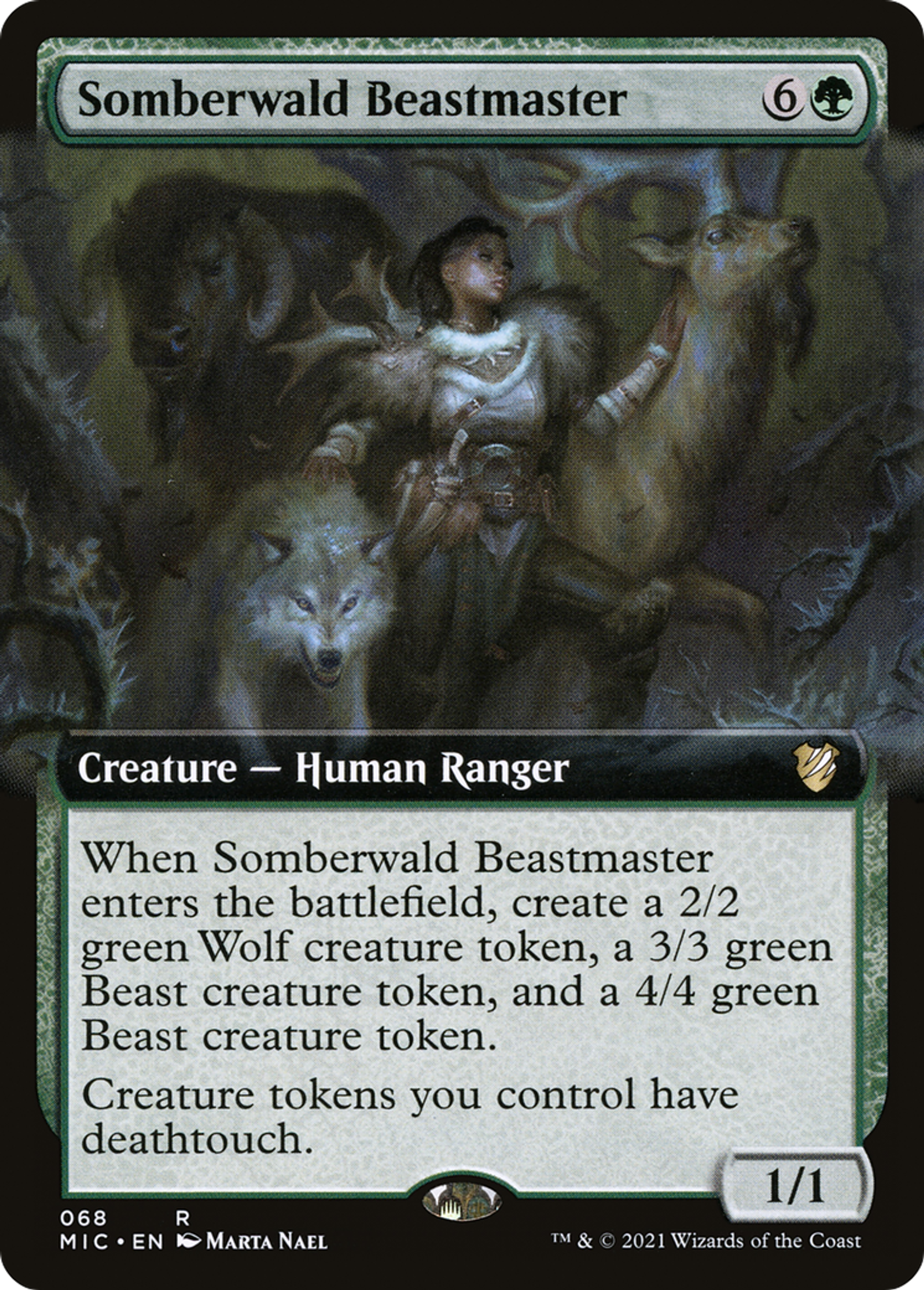 Maîtresse des bêtes de Somberwald — Midnight Hunt Commander — Magic: The Gathering