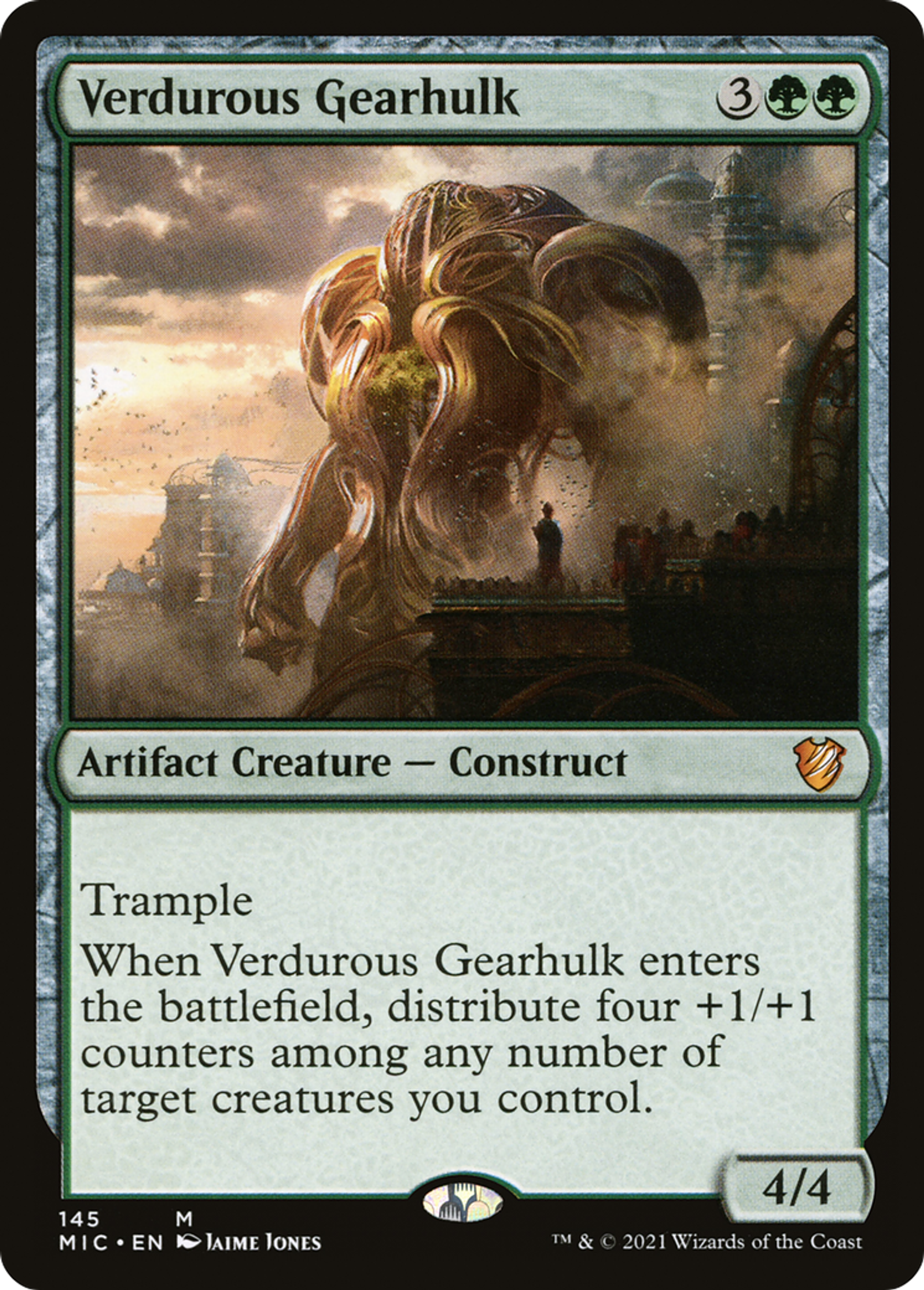 Verdurous Gearhulk — Midnight Hunt Commander — Magic: The Gathering