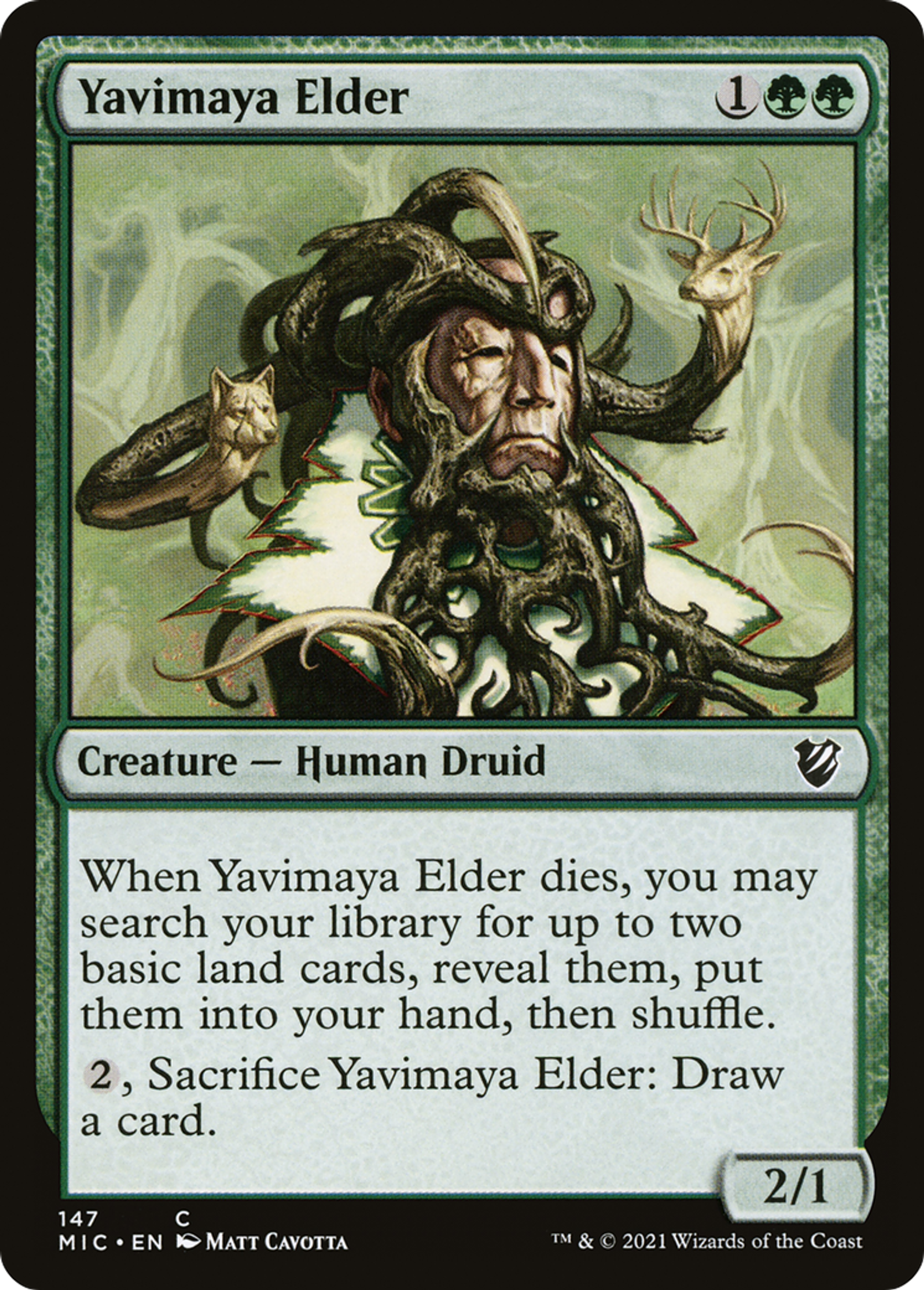 Vieux sage de la Yavimaya — Midnight Hunt Commander — Magic: The Gathering
