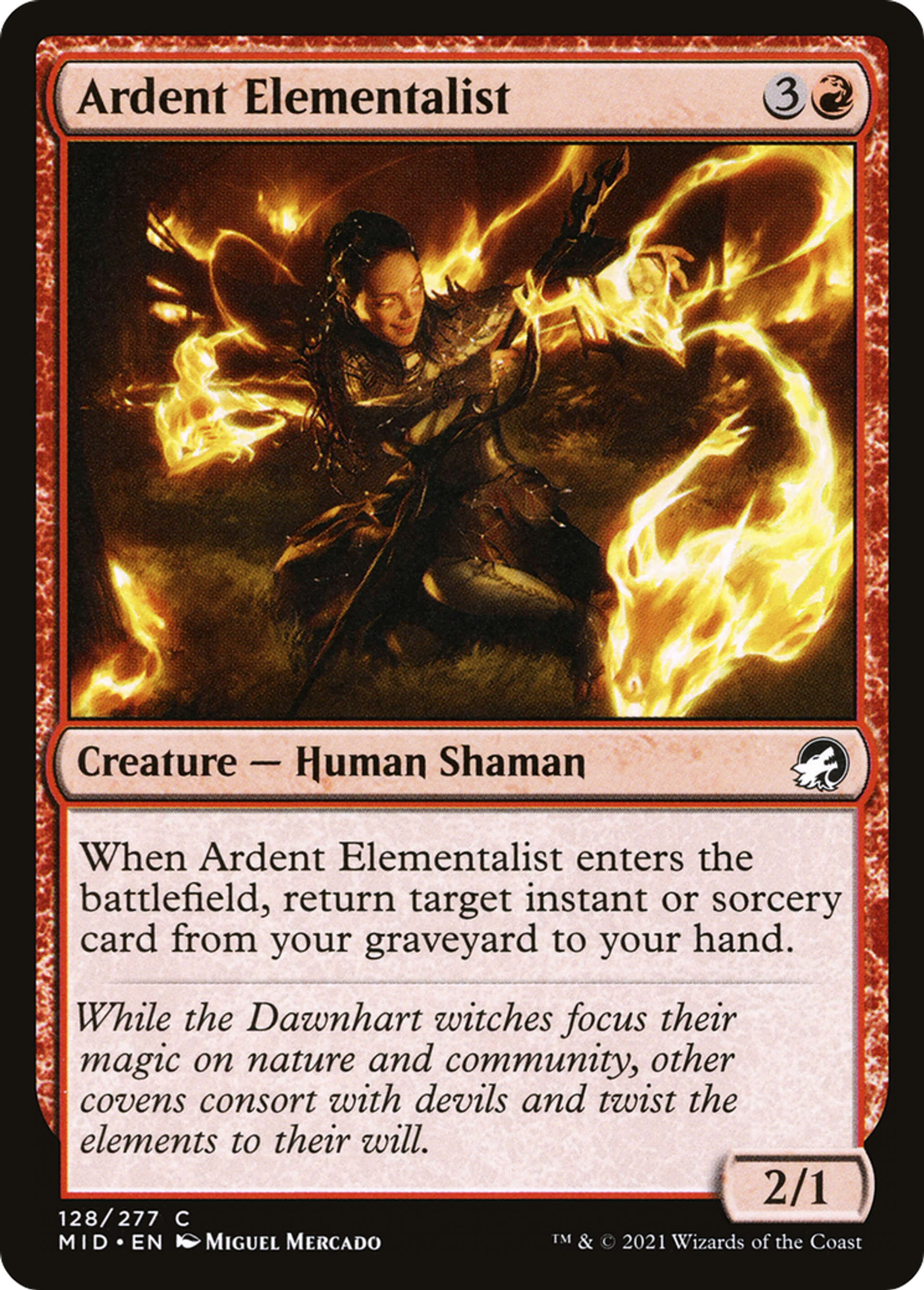 Élémentaliste ardente — Innistrad: Midnight Hunt — Magic: The Gathering