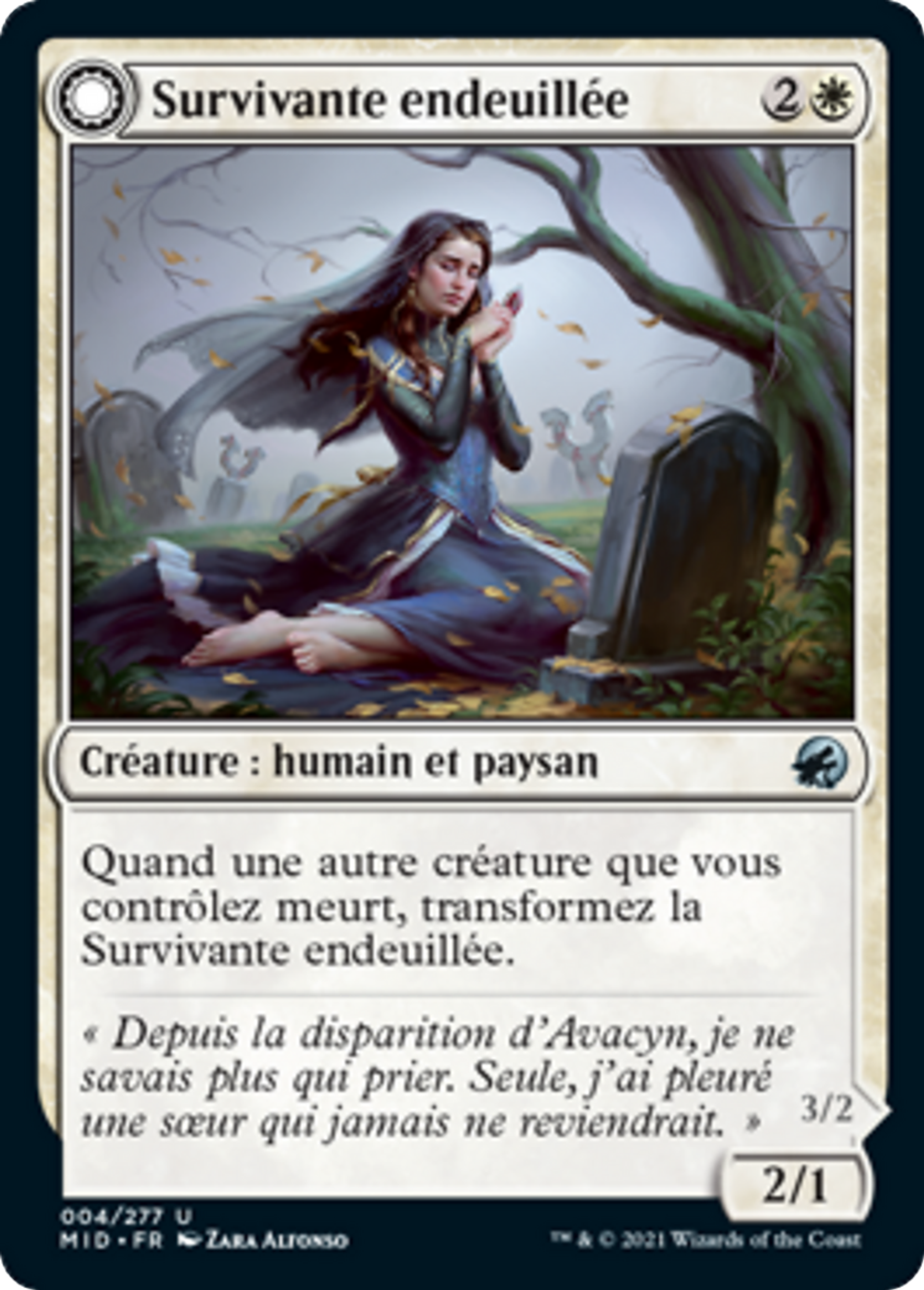 Survivante endeuillée // Vengeuse intrépide — Innistrad: Midnight Hunt — Magic: The Gathering