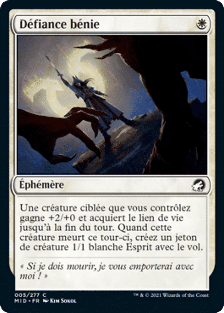Défiance bénie — Innistrad: Midnight Hunt — Magic: The Gathering