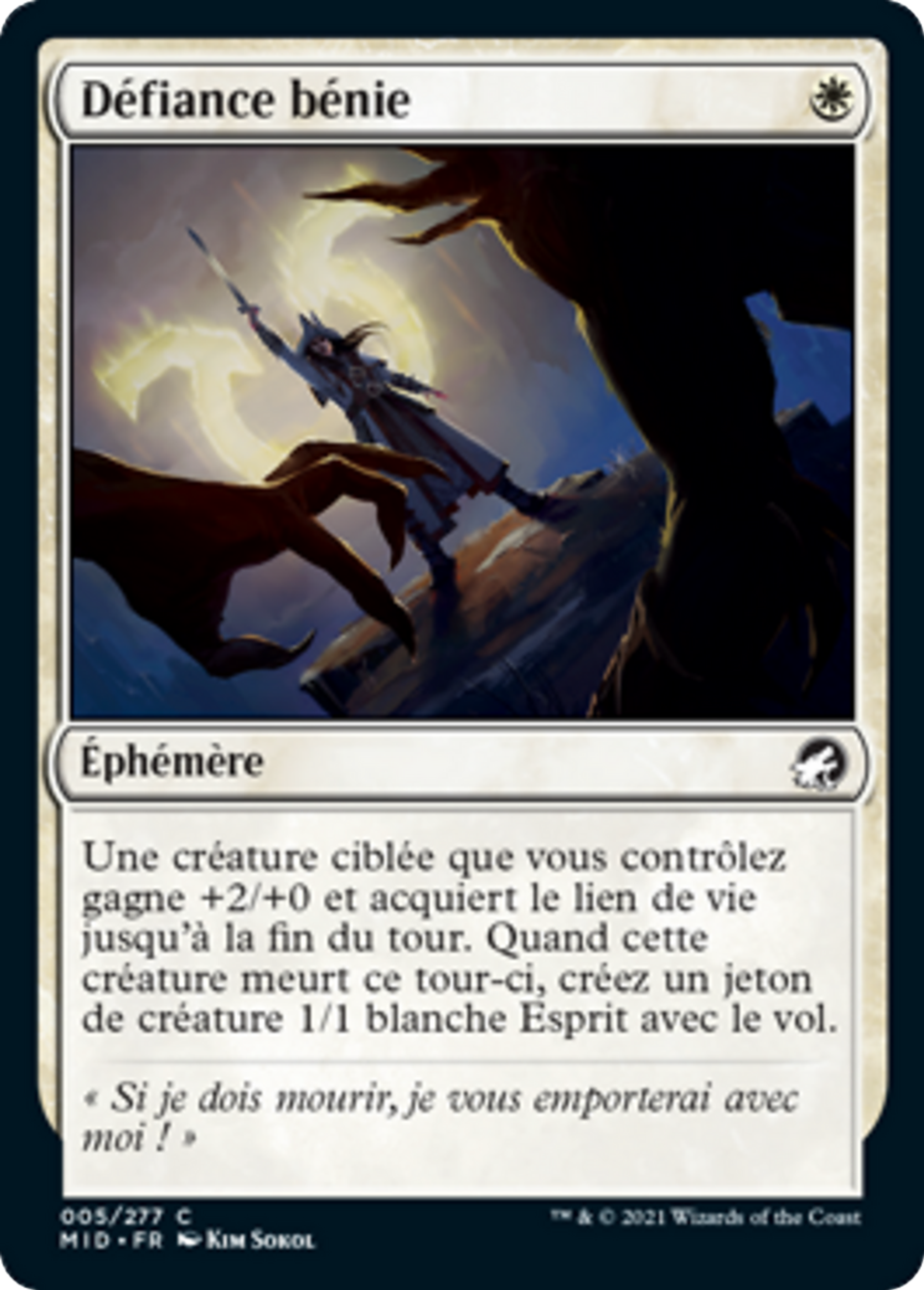 Défiance bénie — Innistrad: Midnight Hunt — Magic: The Gathering