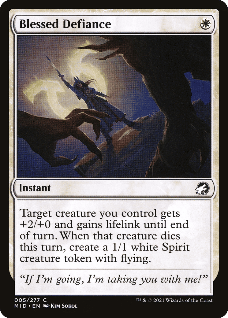 Blessed Defiance — Innistrad: Midnight Hunt — Magic: The Gathering