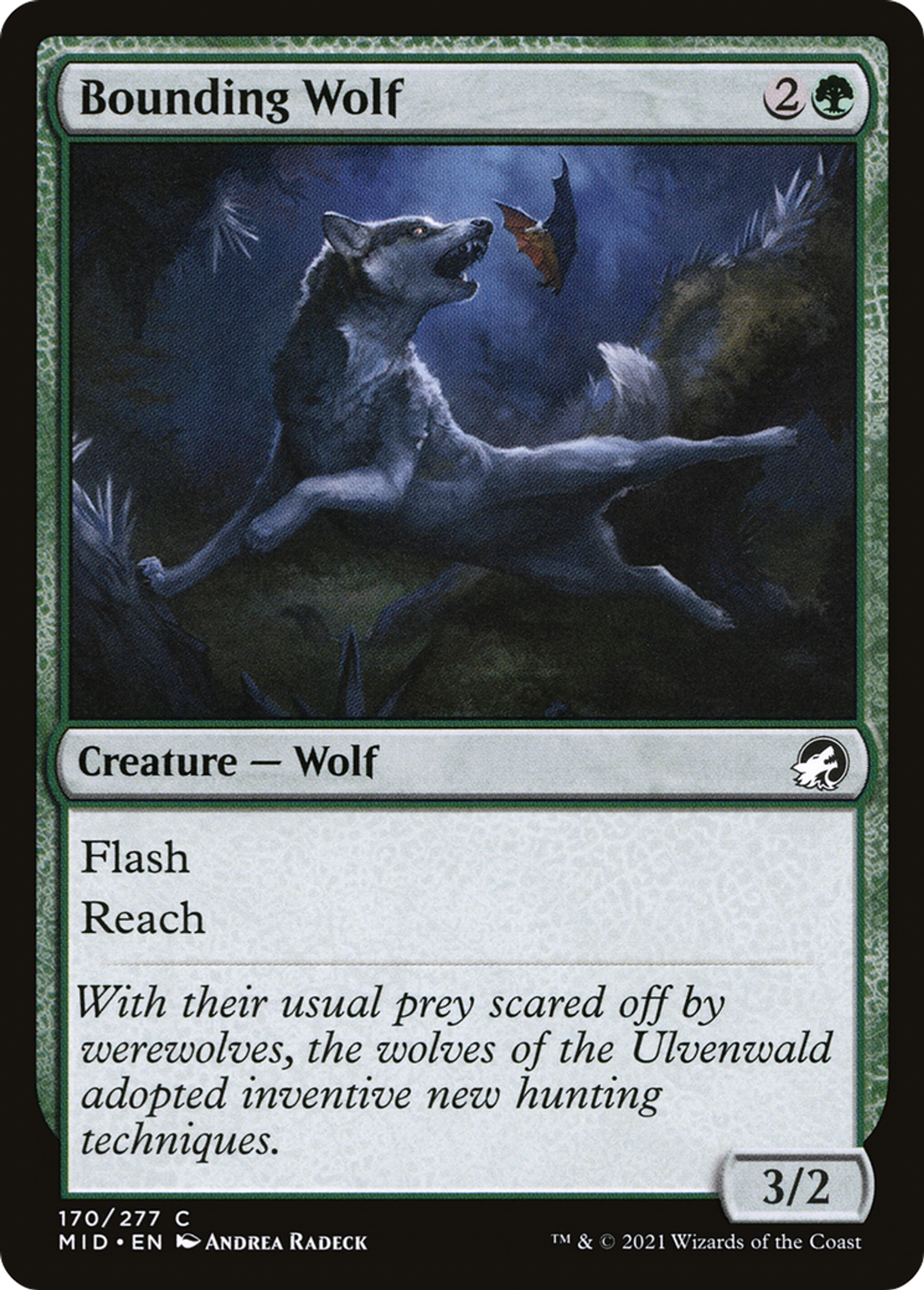 Loup bondissant — Innistrad: Midnight Hunt — Magic: The Gathering