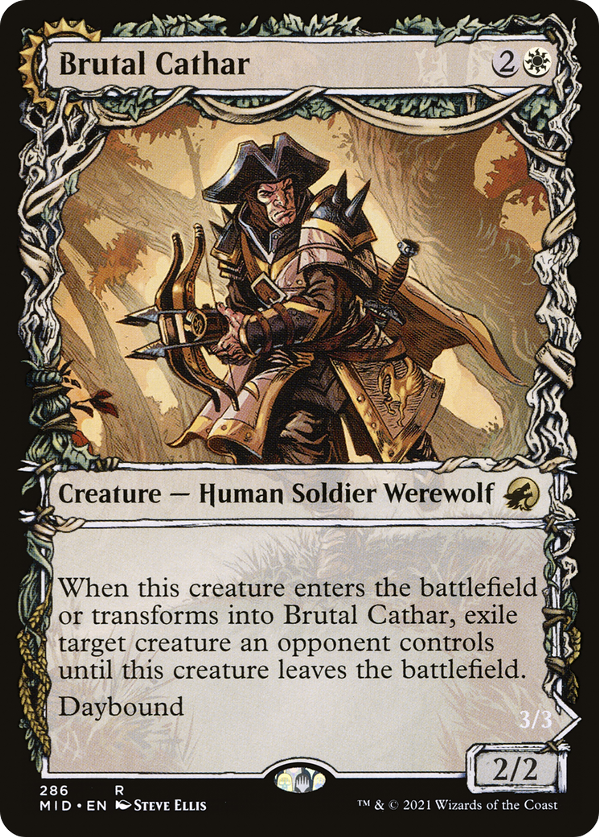 Brutal Cathar // Moonrage Brute — Innistrad: Midnight Hunt — Magic: The Gathering
