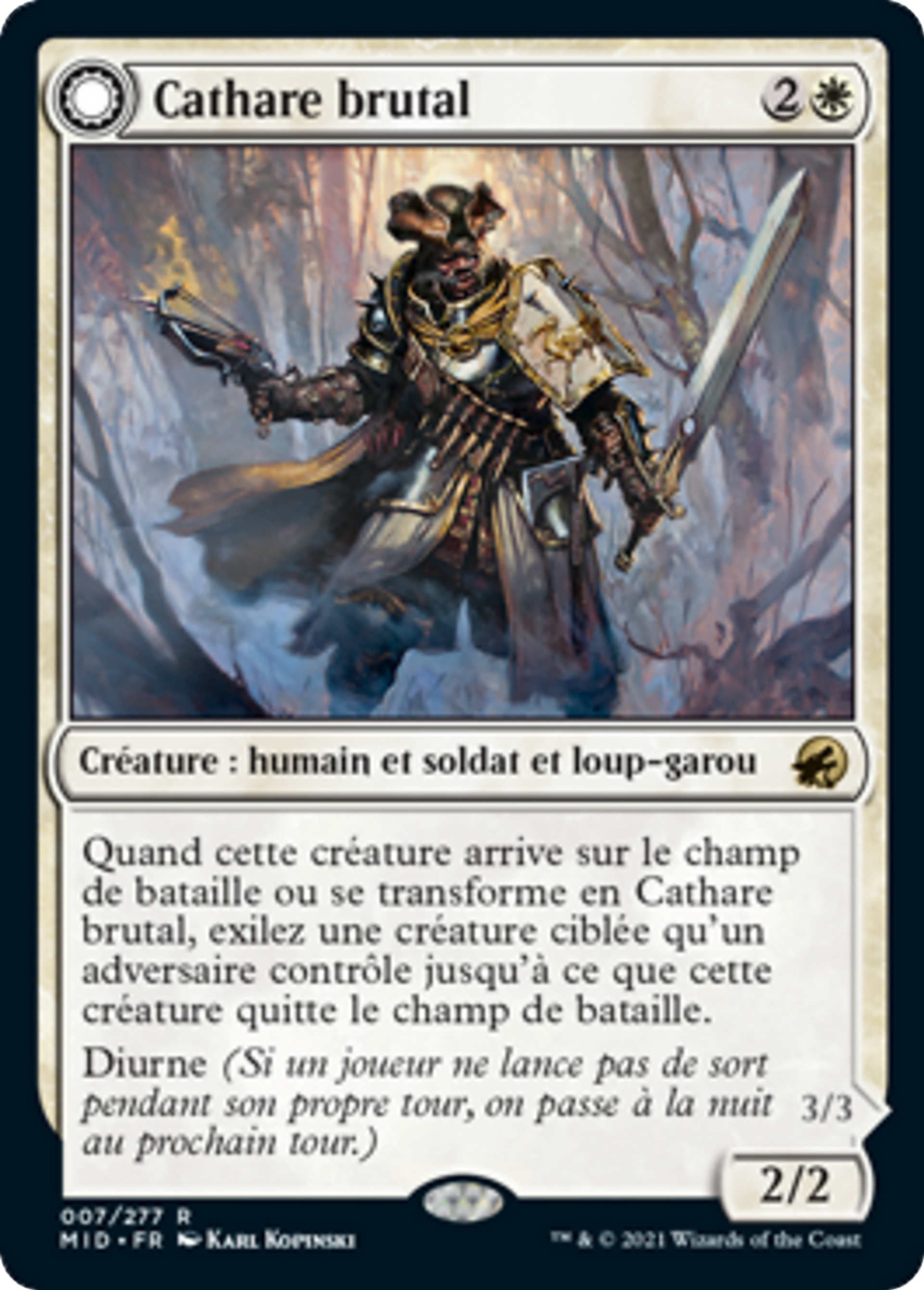 Cathare brutal // Furielune brutal — Innistrad: Midnight Hunt — Magic: The Gathering