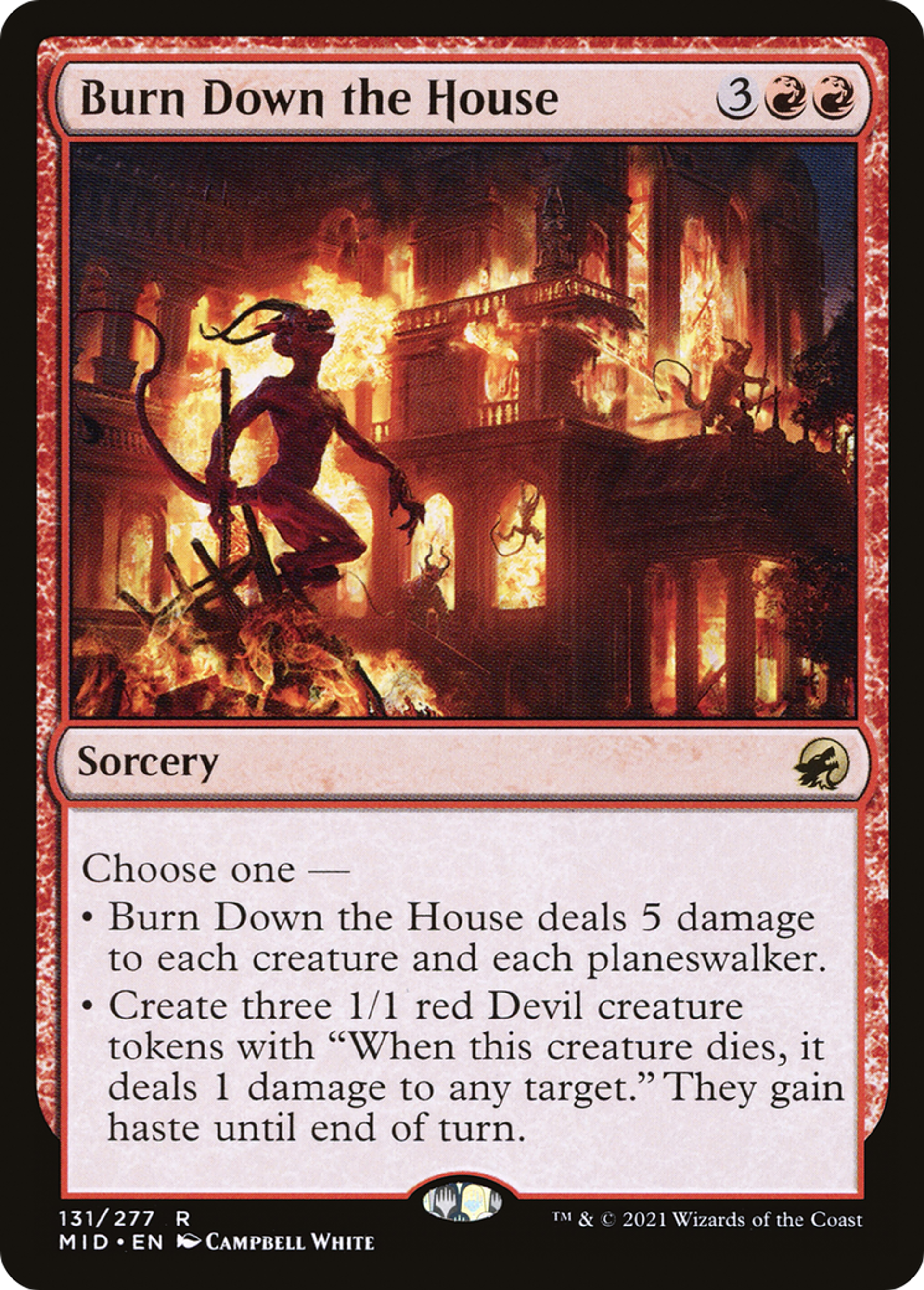 Incendier la maison — Innistrad: Midnight Hunt — Magic: The Gathering