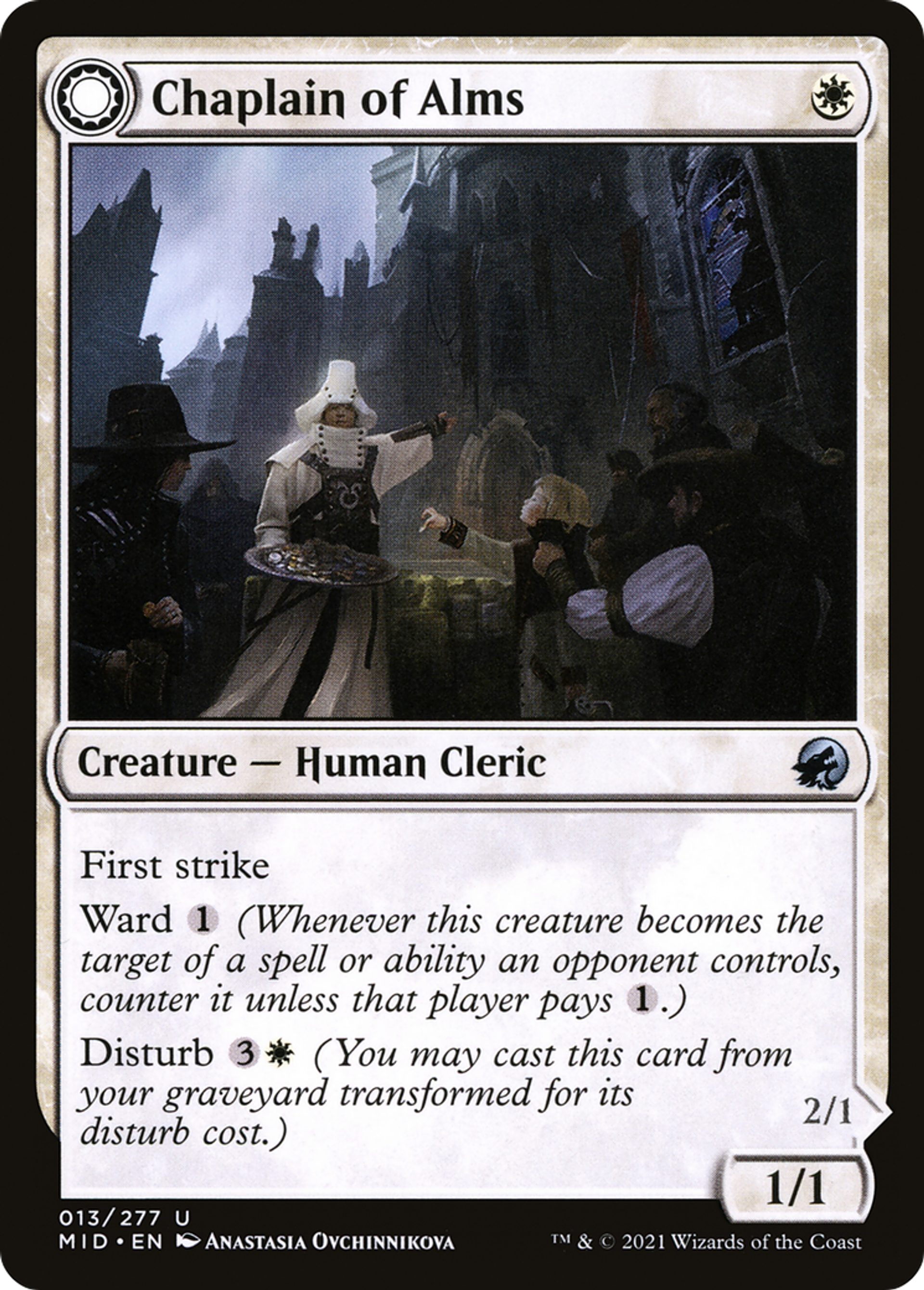 Chaplain of Alms // Chapel Shieldgeist — Innistrad: Midnight Hunt — Magic: The Gathering